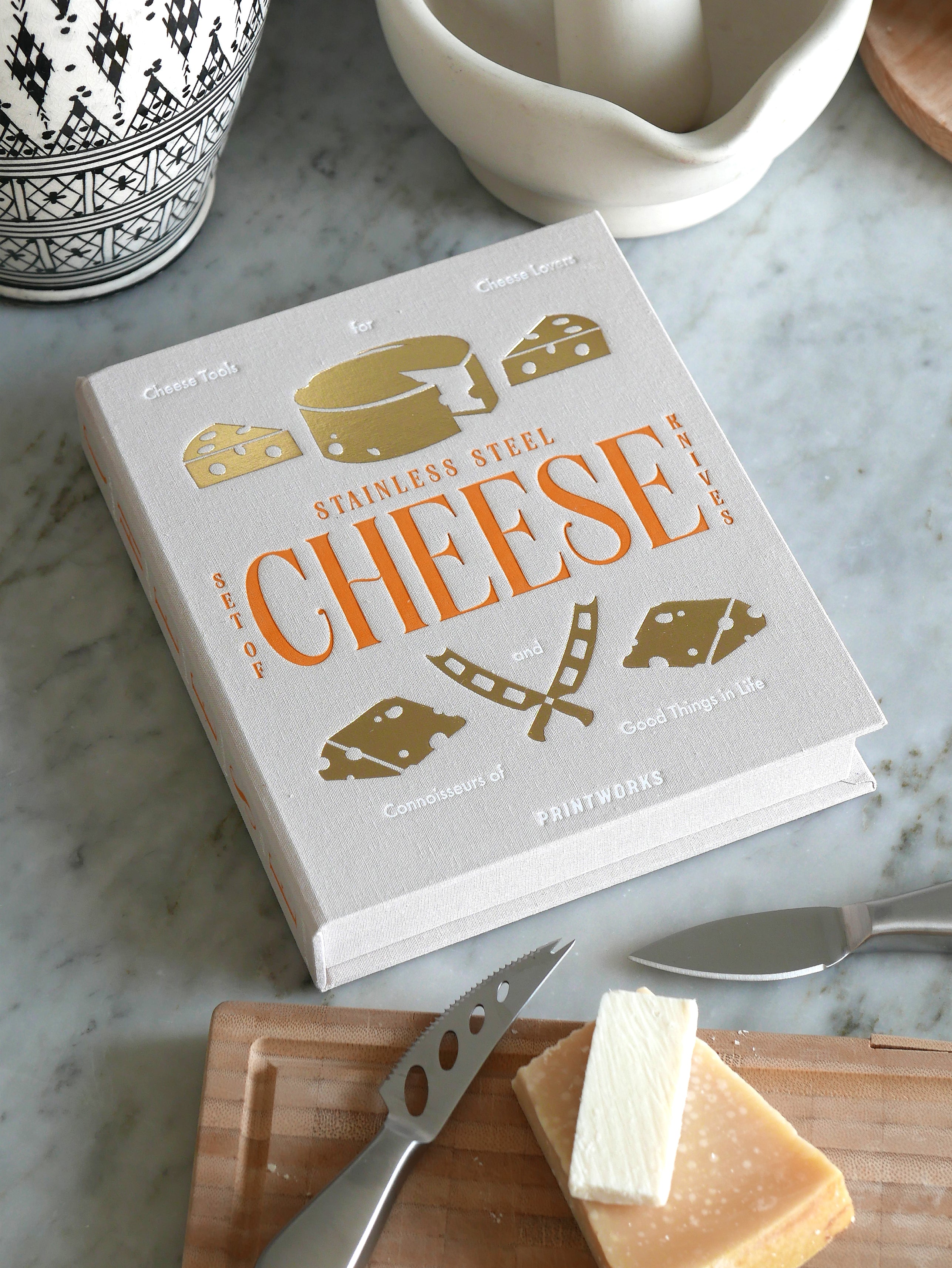 Zestaw do deski serów CHEESE TOOLS beżowy