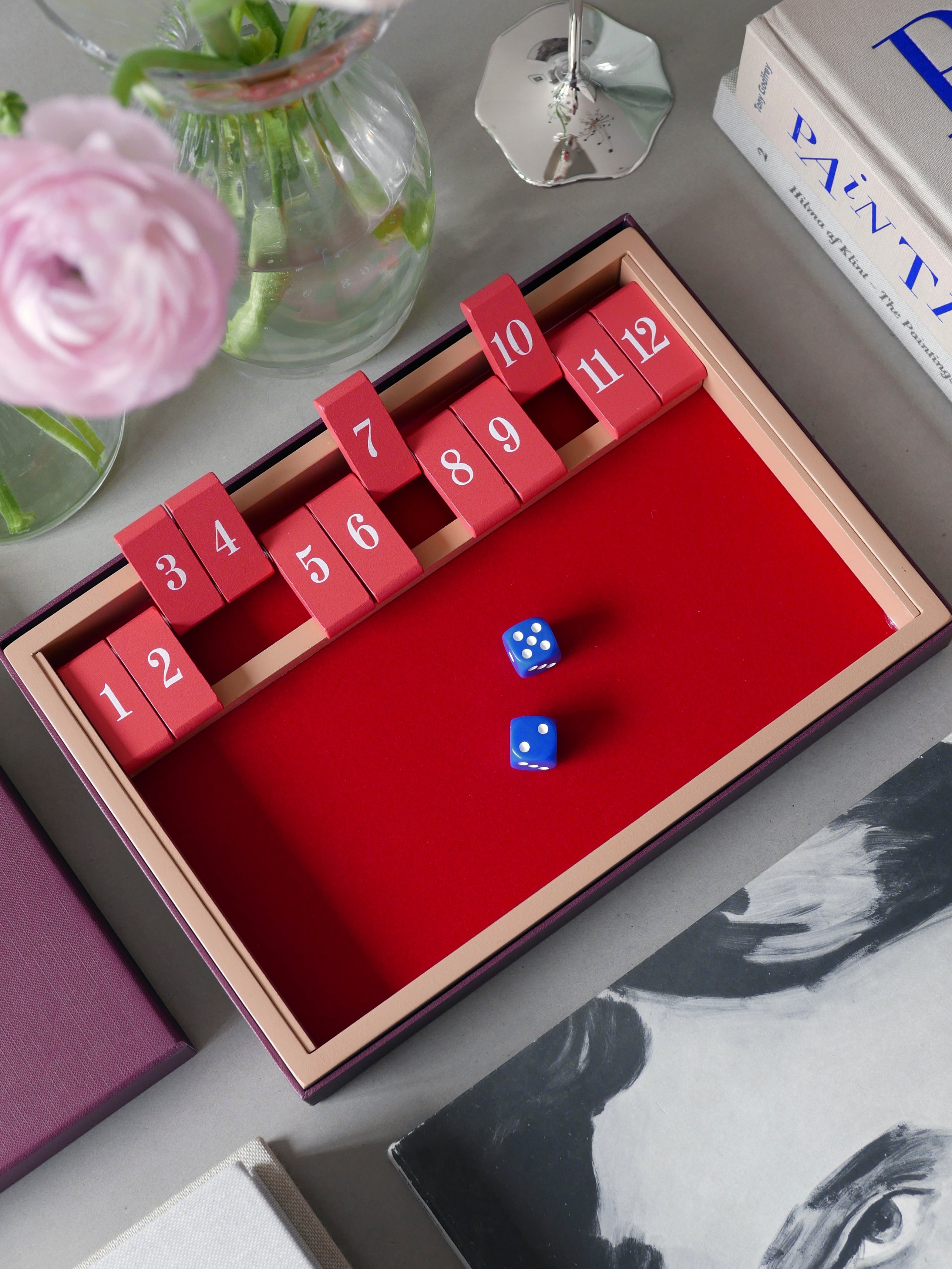 Gra planszowa SHUT THE BOX bordowy
