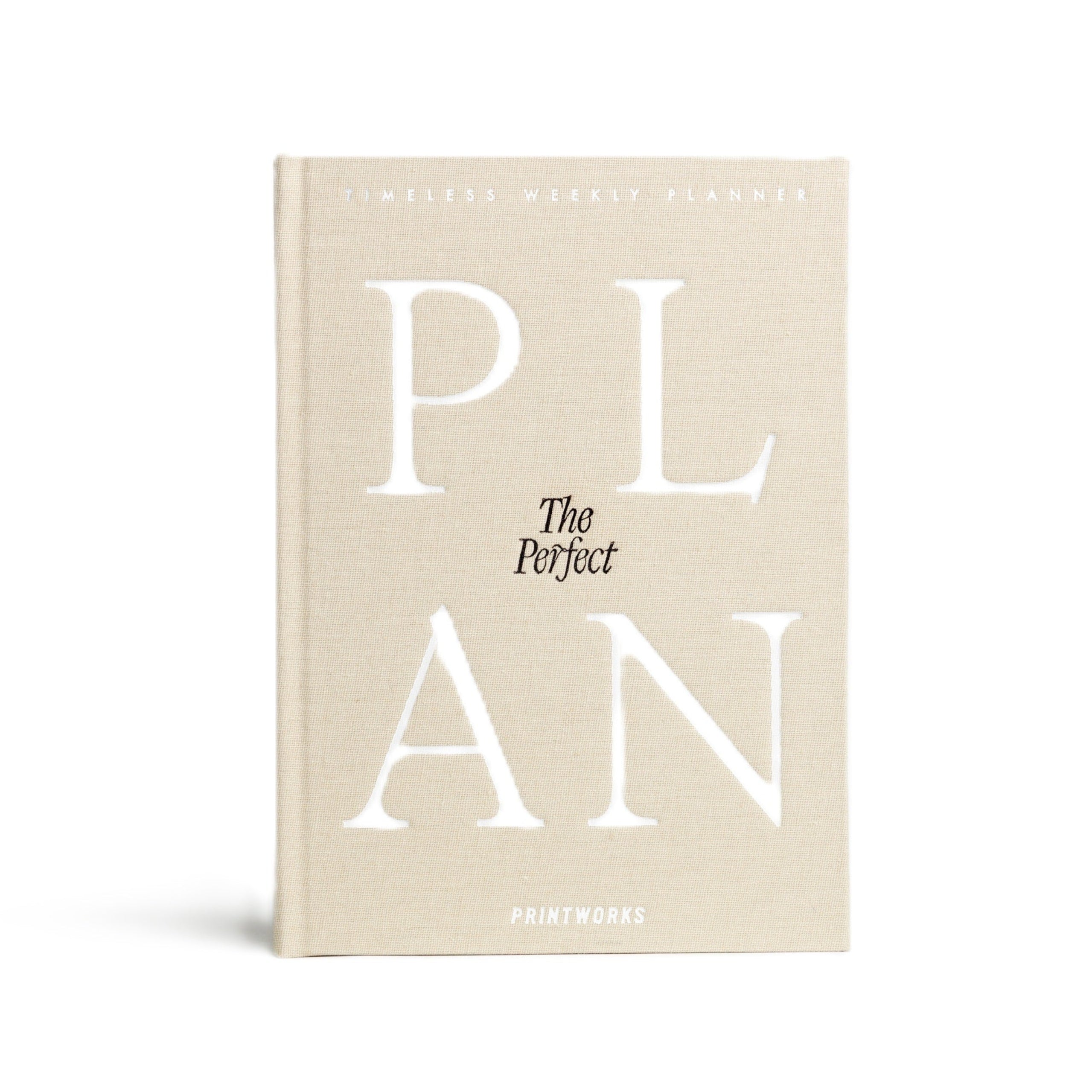 Planer tygodniowy THE PERFECT PLAN beżowy z białym