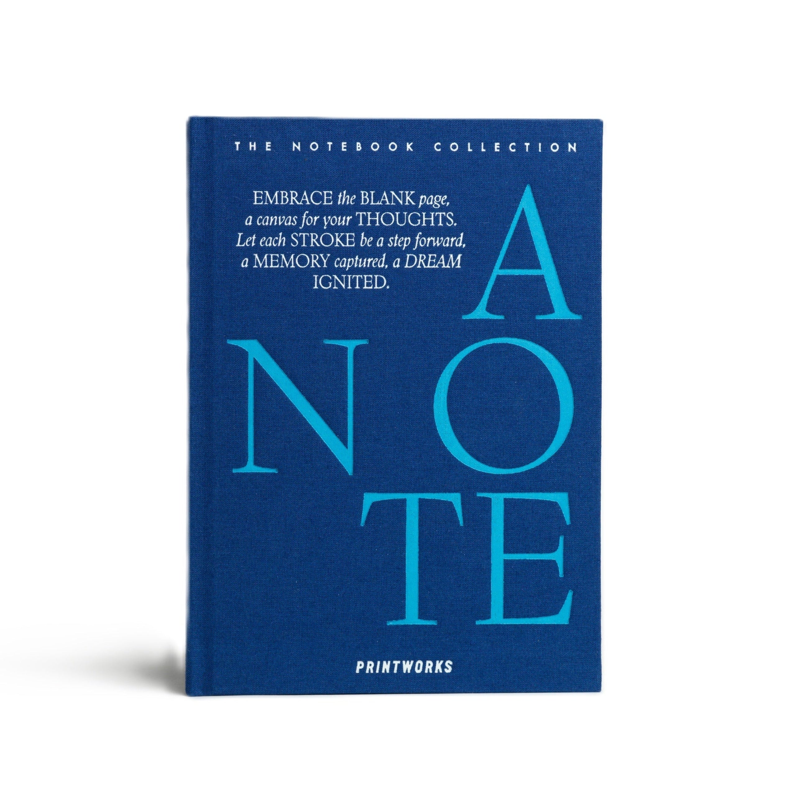 Notizbuch JUST A NOTE granatblau mit blauem Akzent