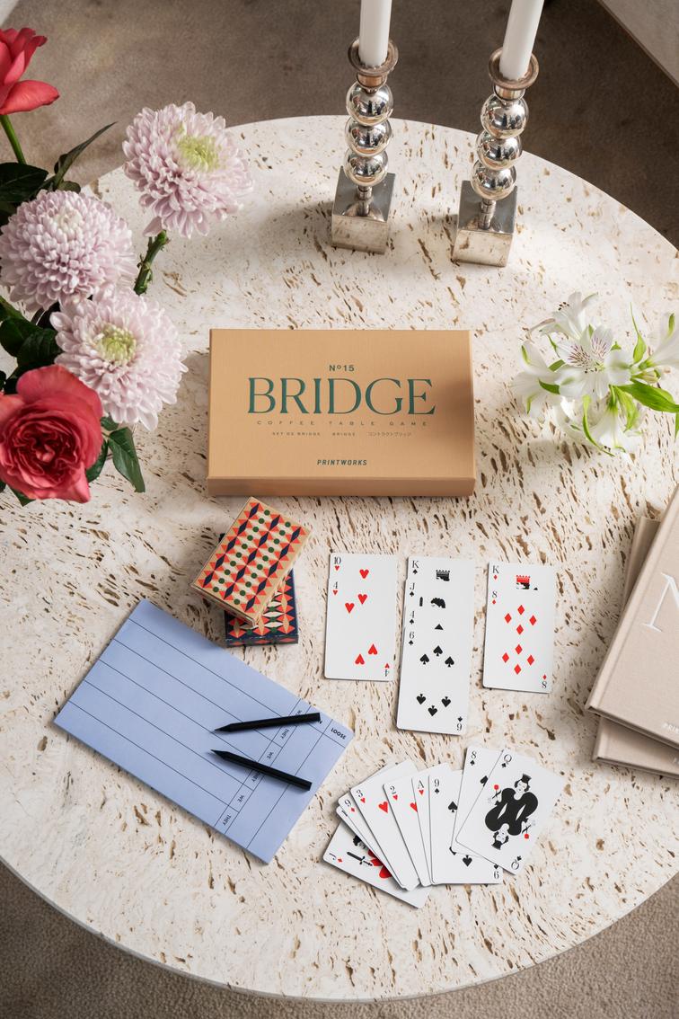 Bridge Set Card Game Brown
