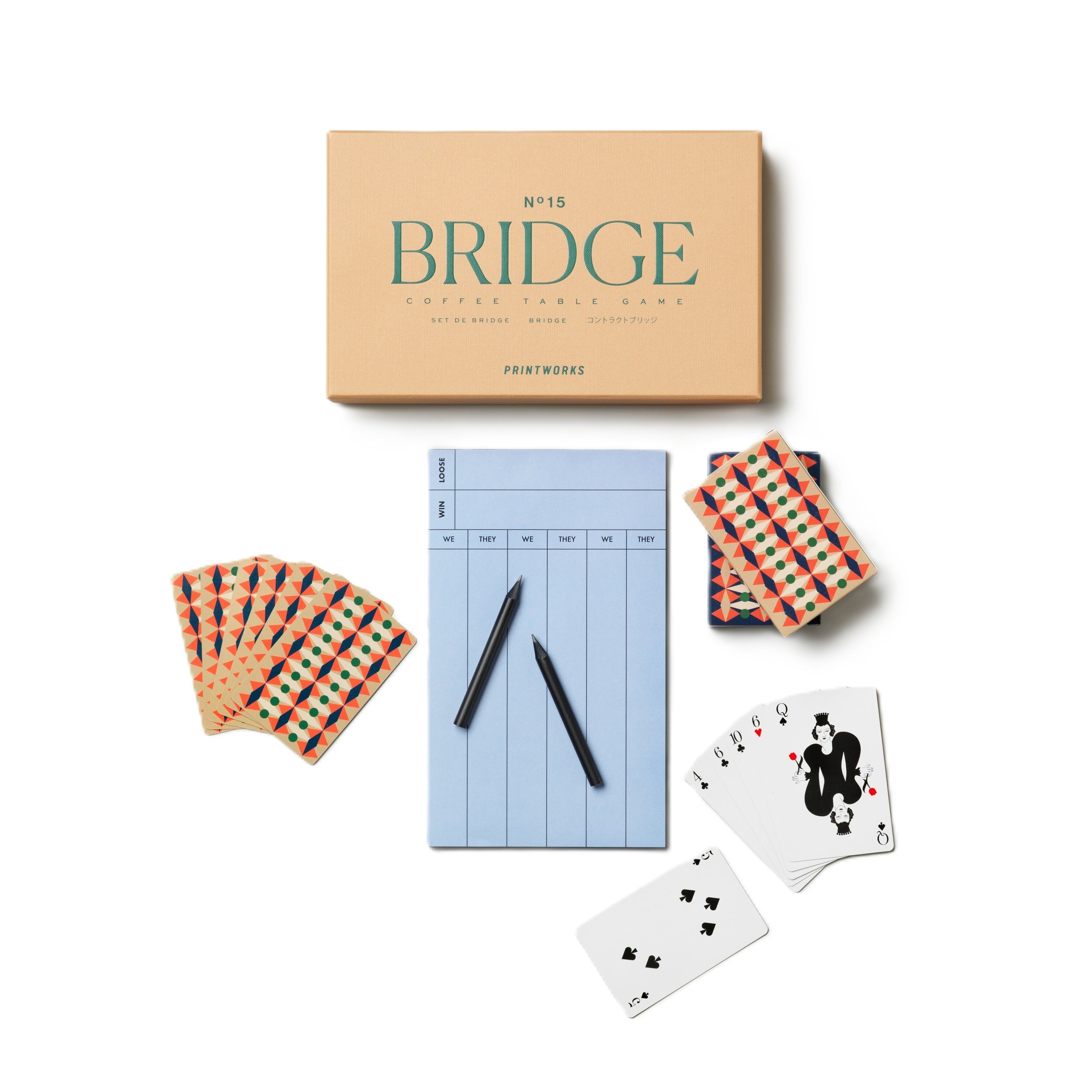 Bridge Set Card Game Brown