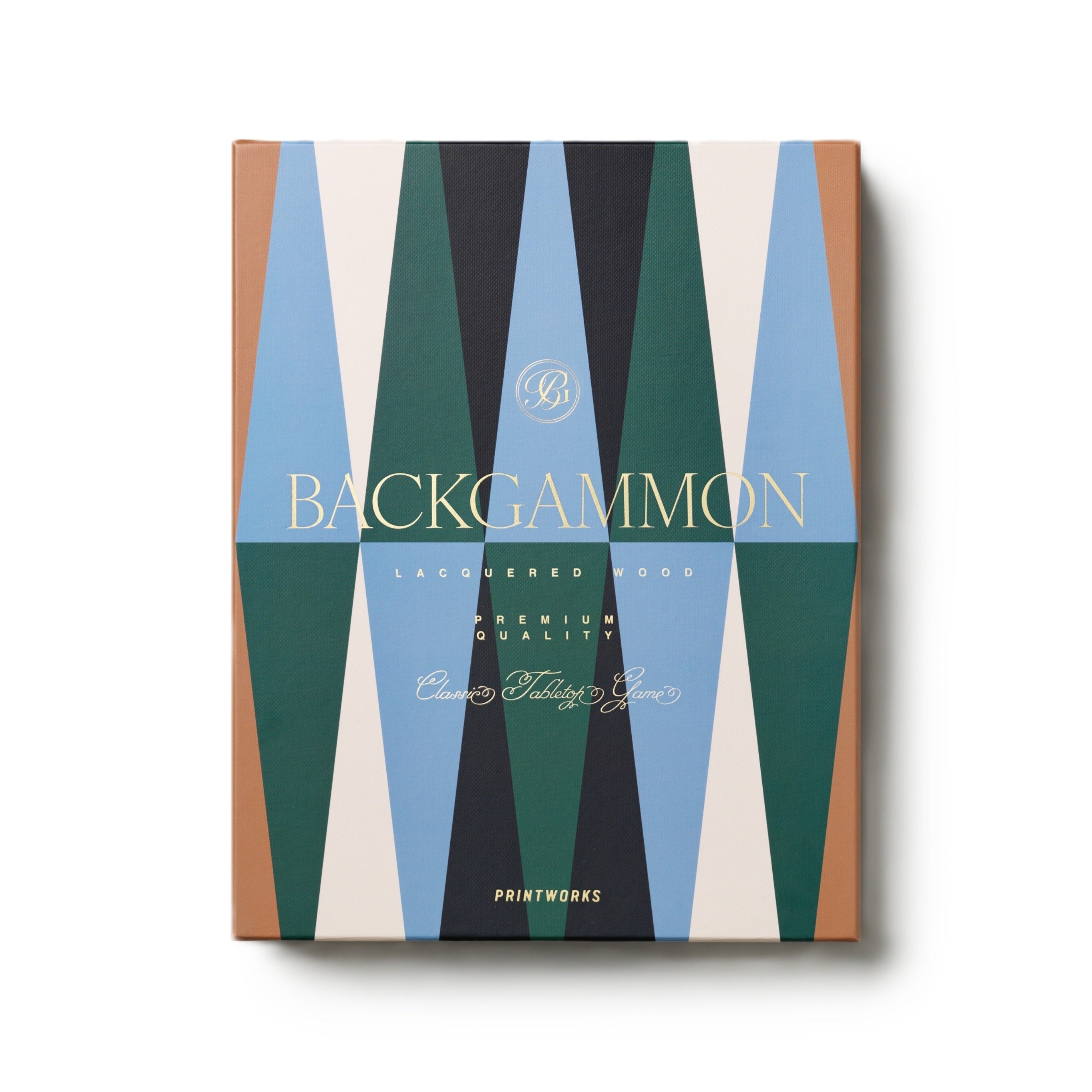 Backgammon-Spielset LACQUERED BACKGAMMON braun mit blau