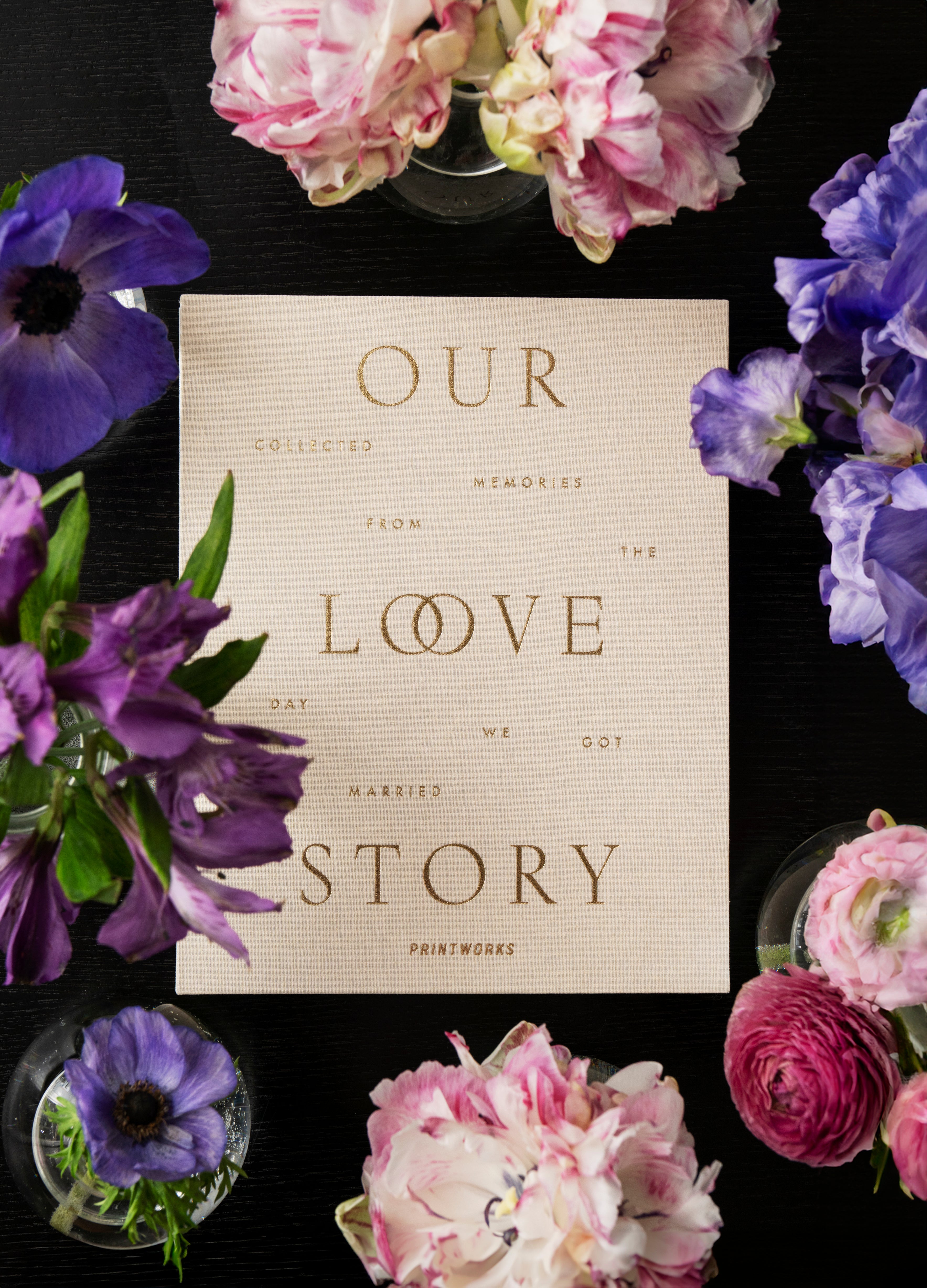 Hochzeitsjournal OUR LOVE STORY beige mit Weiß