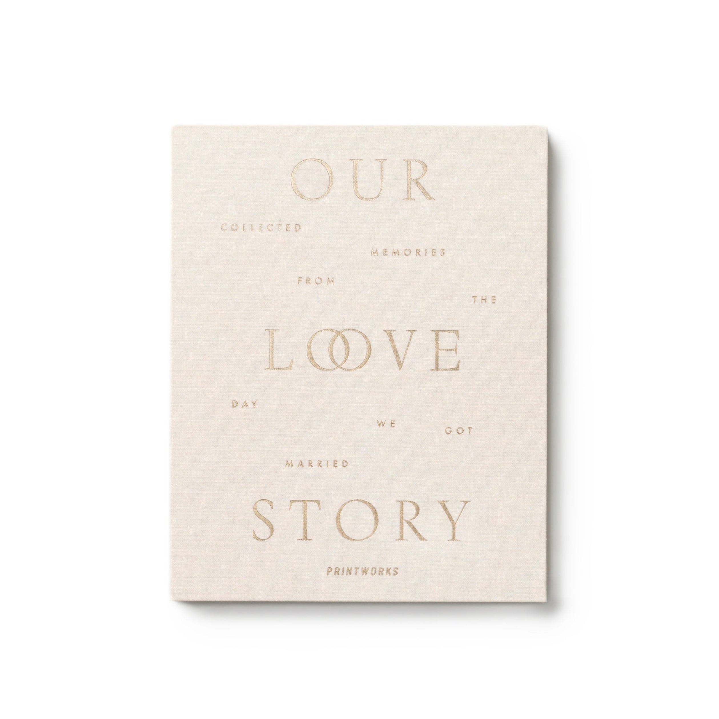 Hochzeitsjournal OUR LOVE STORY beige mit Weiß
