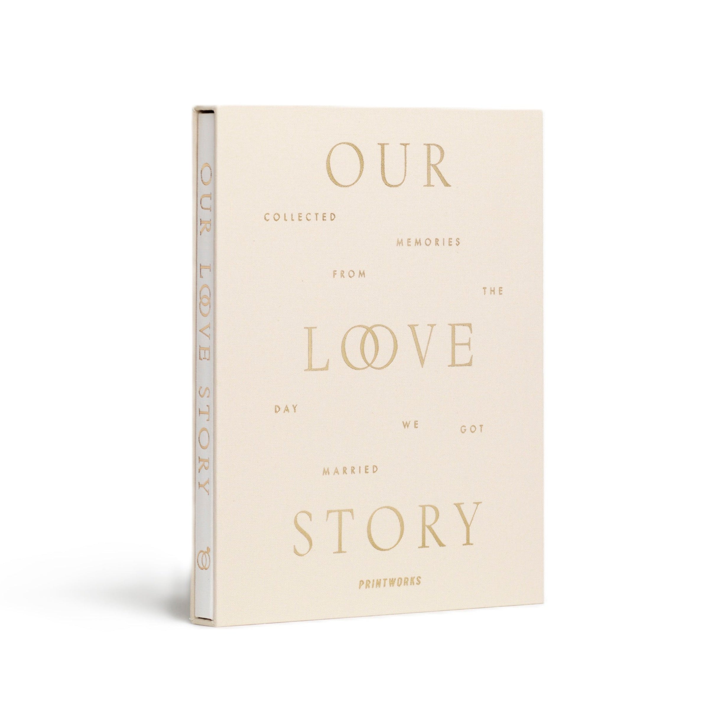 Hochzeitsjournal OUR LOVE STORY beige mit Weiß