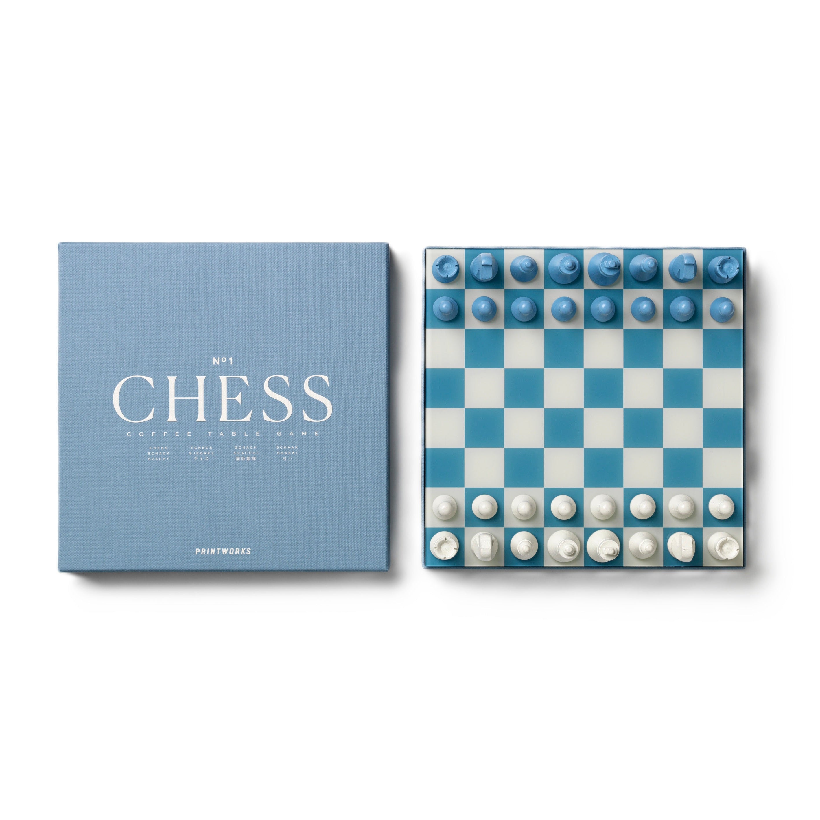 Schachspiel-Set CHESS CLASSIC blau