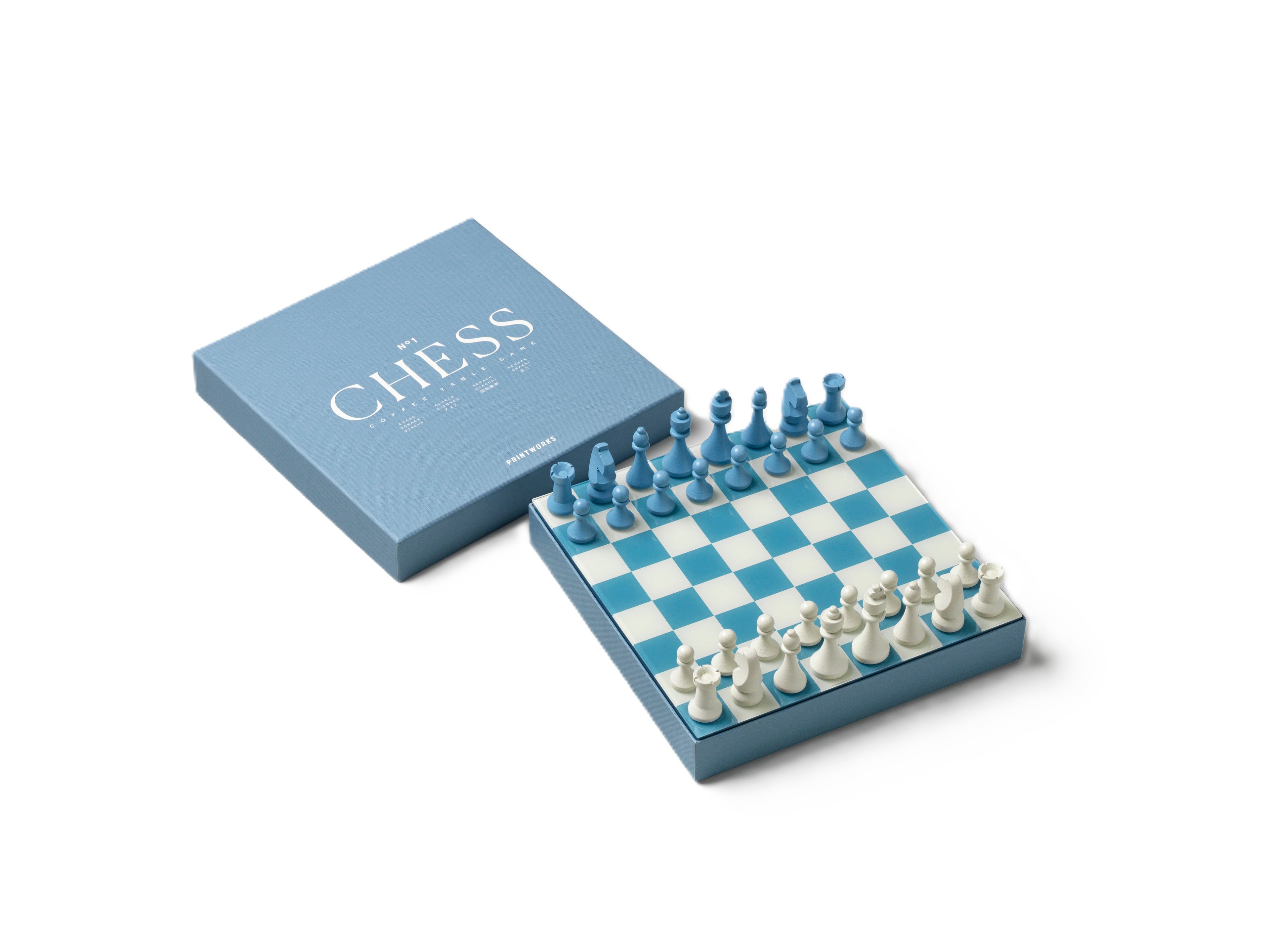 Schachspiel-Set CHESS CLASSIC blau