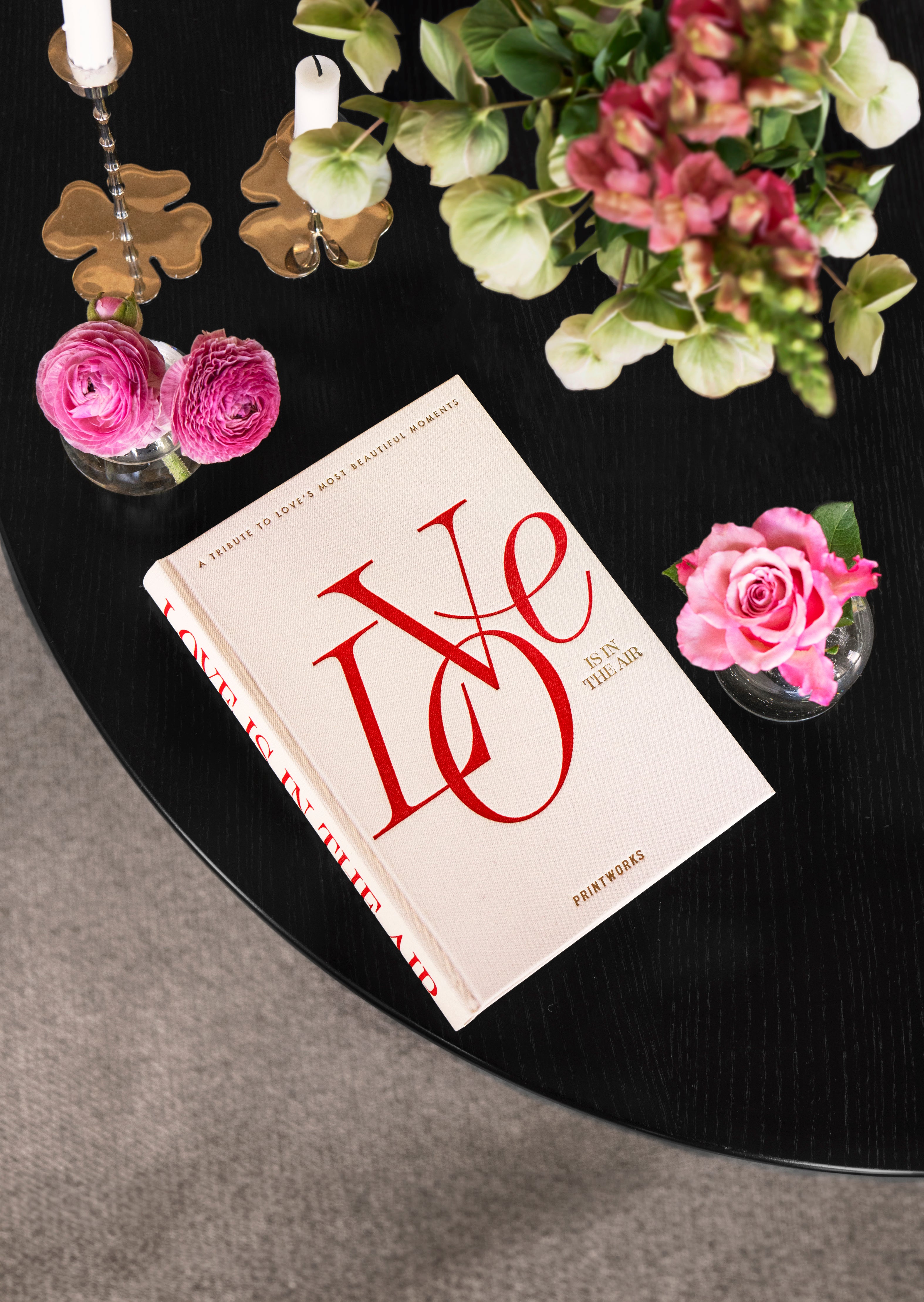Fotoalbum LOVE IS IN THE AIR beige mit Rot
