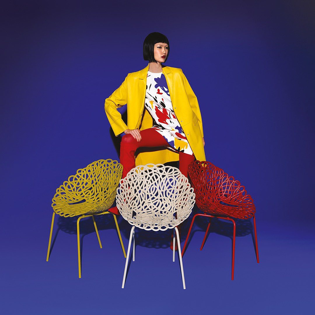 BACANA yellow garden chair set