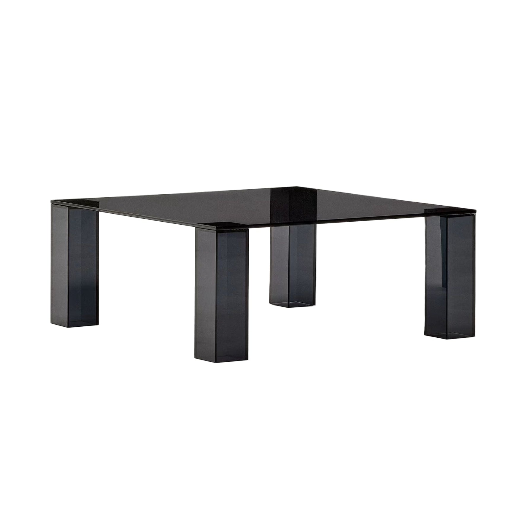 Square Coffee Table ADULARIA Dark Gray Tempered Glass