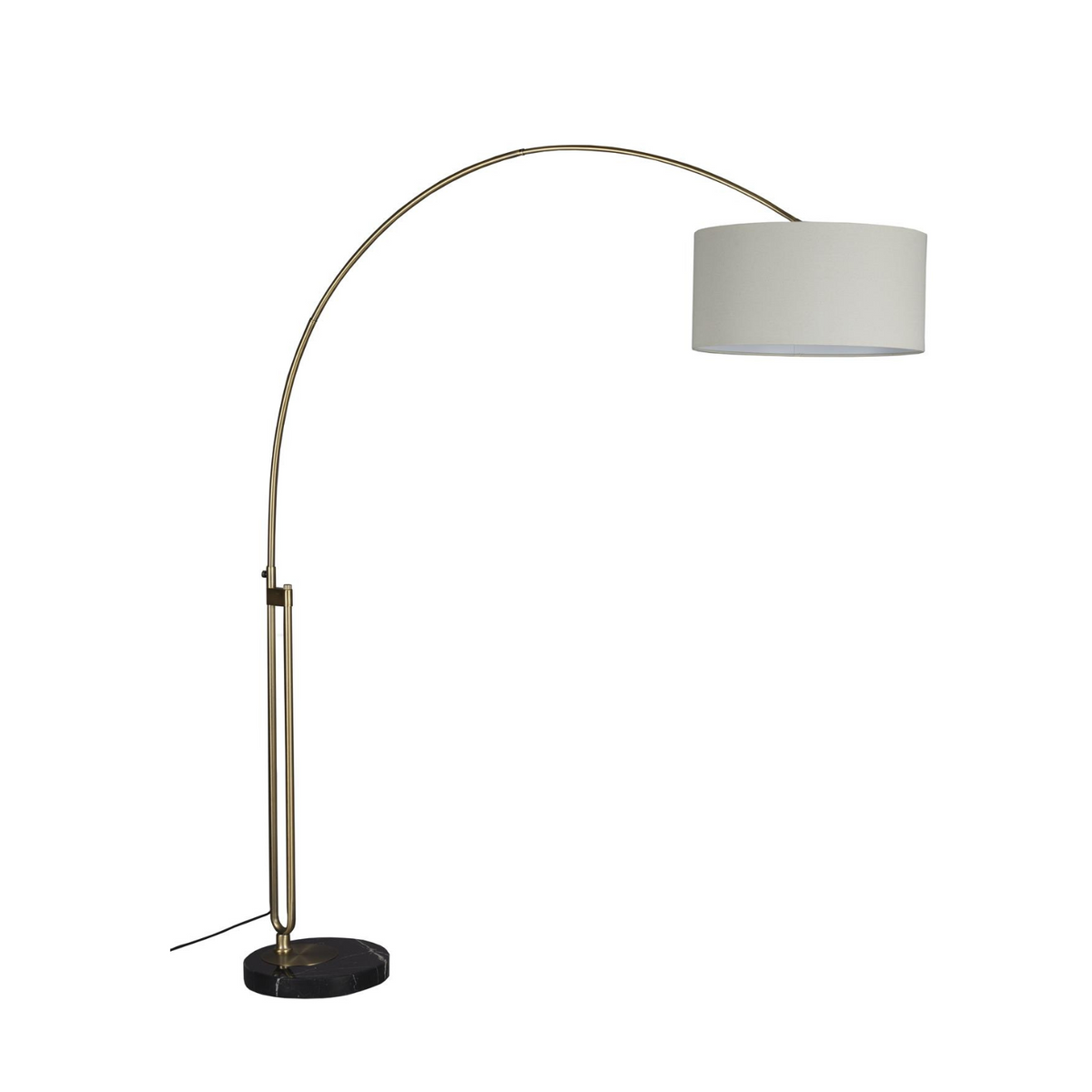 ARCHIE beige arc floor lamp with black marble – Dutchbone – Eye on Design
