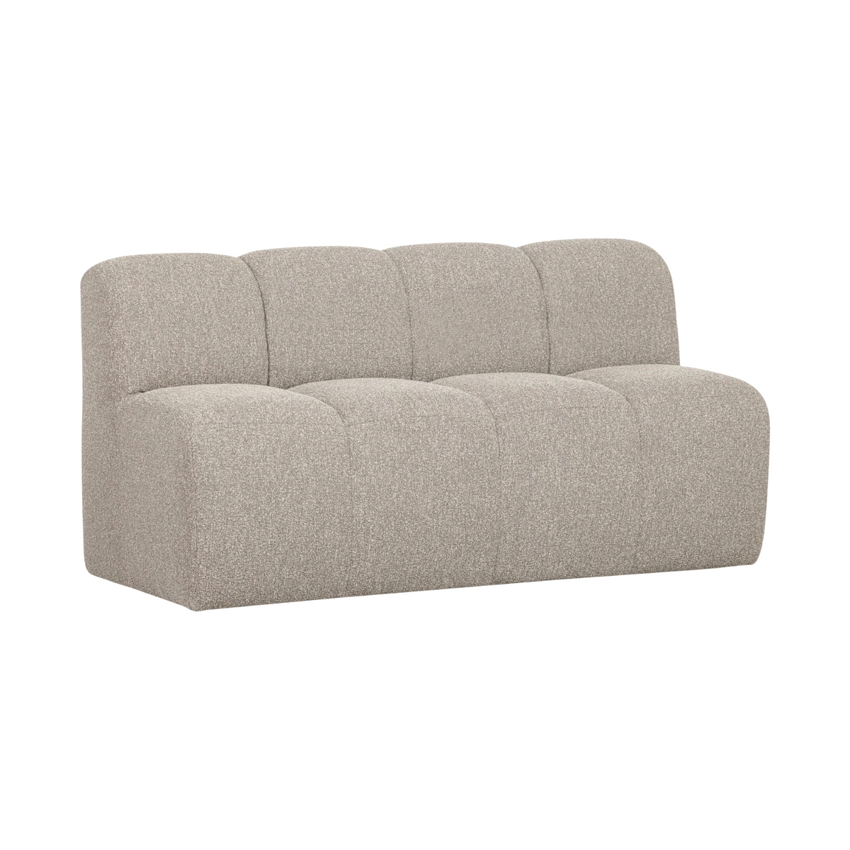 Sofa modułowa MOJO BENCH - element 3-osobowy beżowy melanż bouclé ...