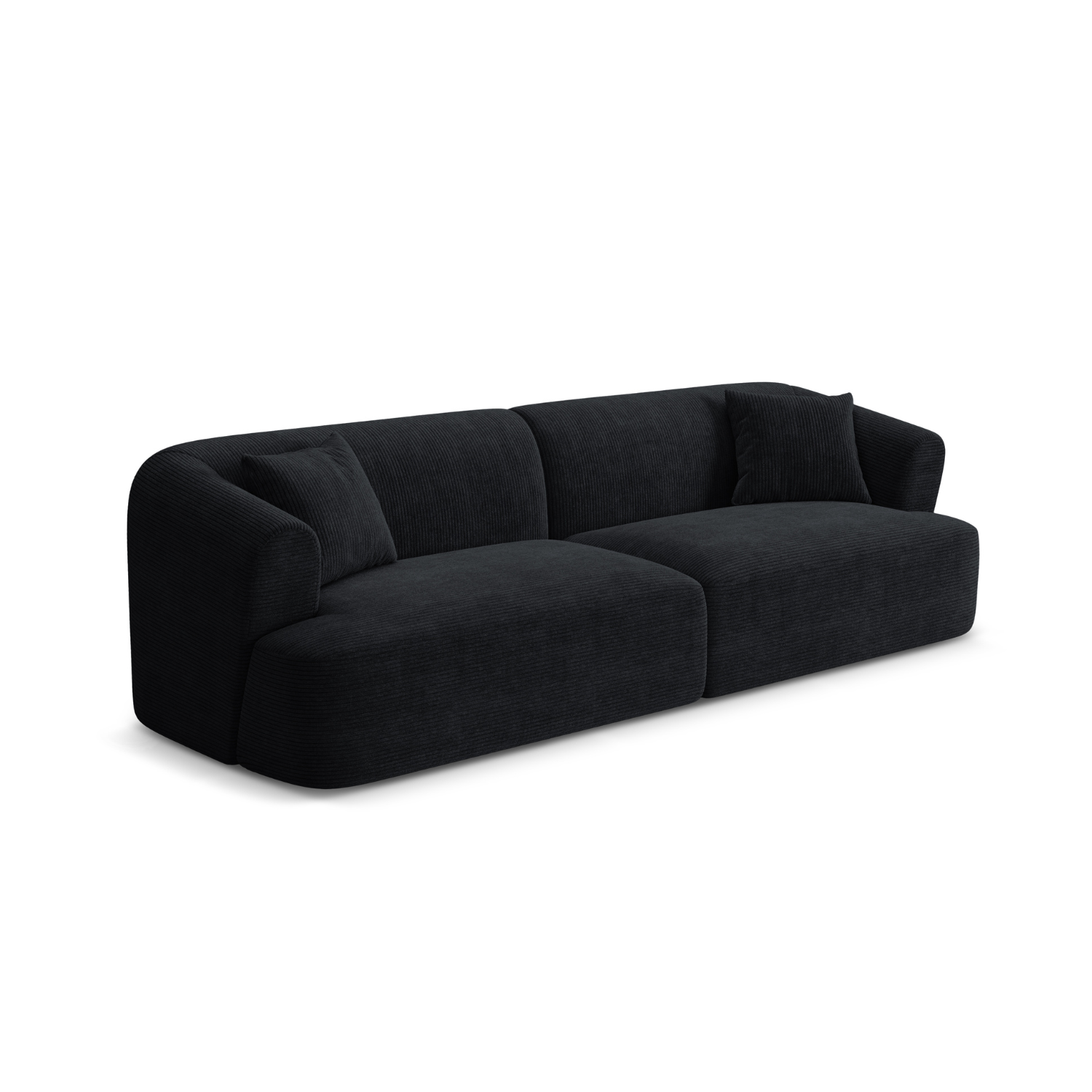 Sofa 4-osobowa CAMPI czarny sztruks