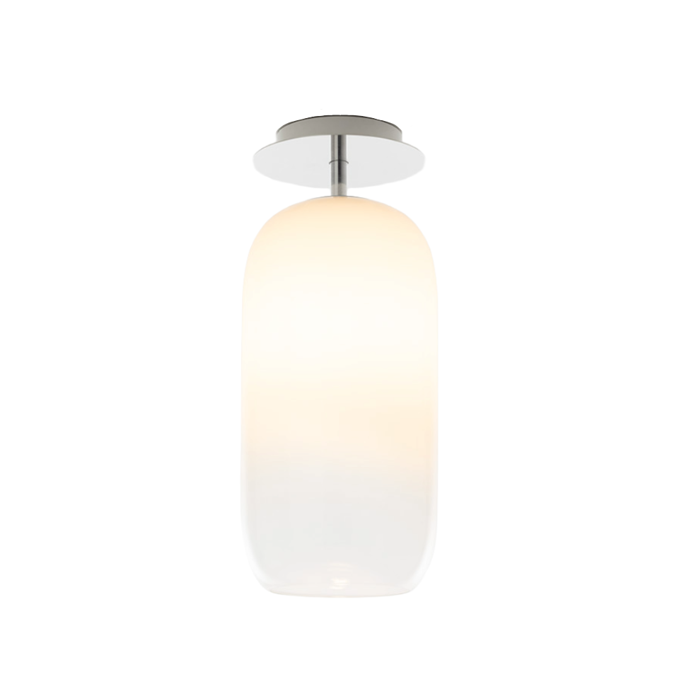 Ceiling lamp GOPLE white with silver finish