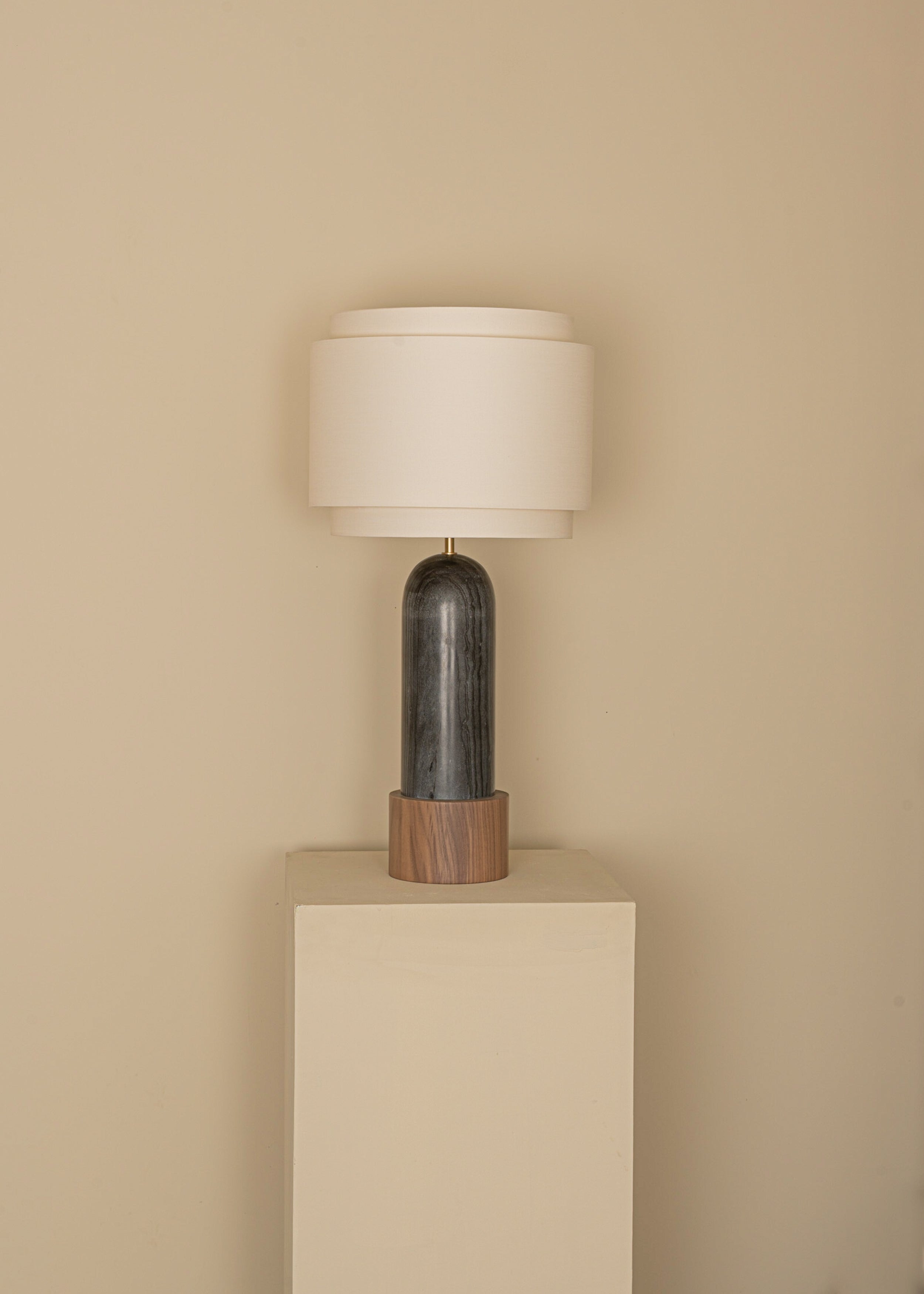 Lampa stołowa PURA KELO DOUBLE czarny marmur