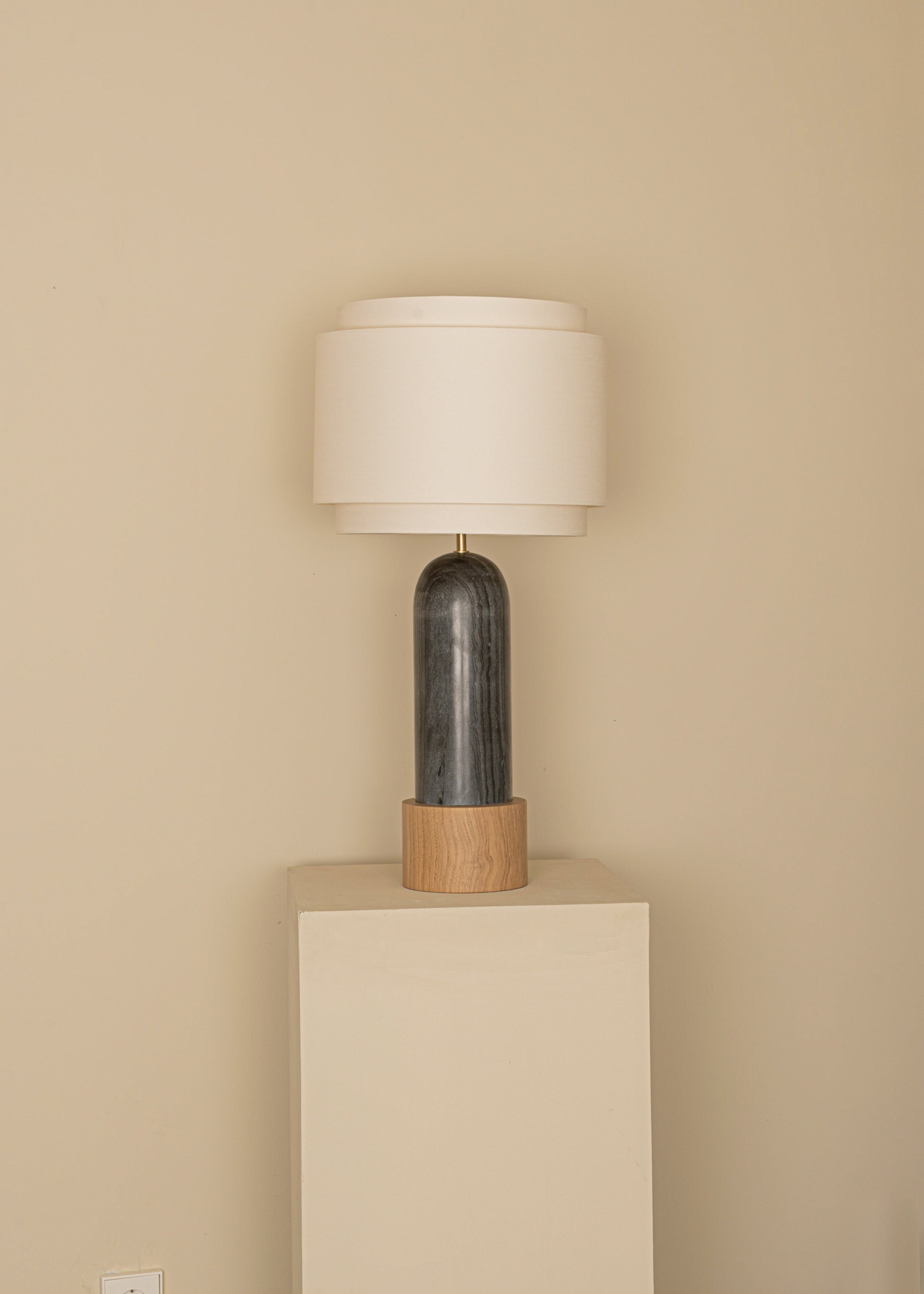 Lampa stołowa PURA KELO DOUBLE czarny marmur