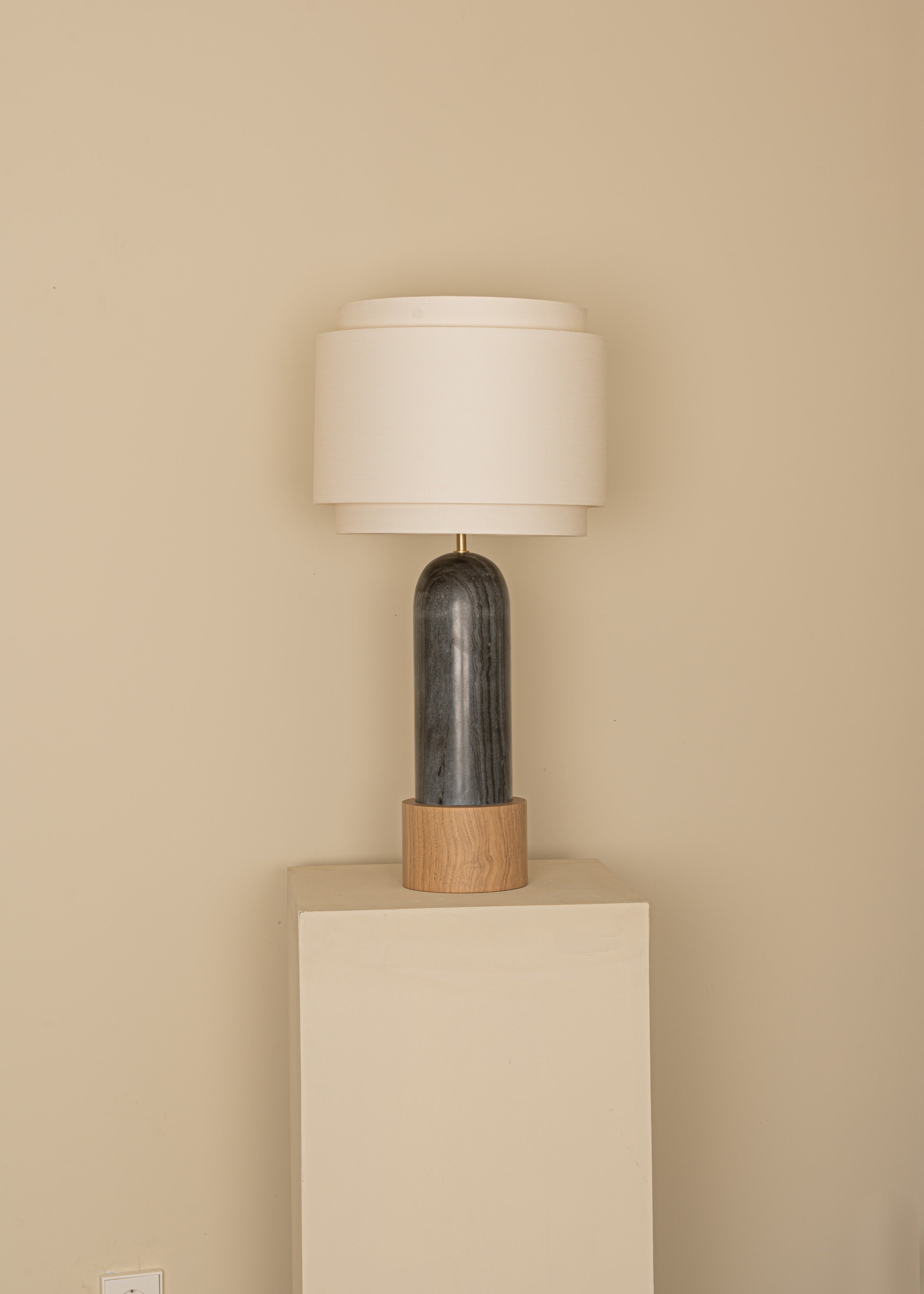 Lampa stołowa PURA KELO DOUBLE czarny marmur
