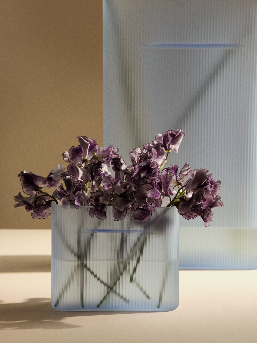 Ridge Blue Vase