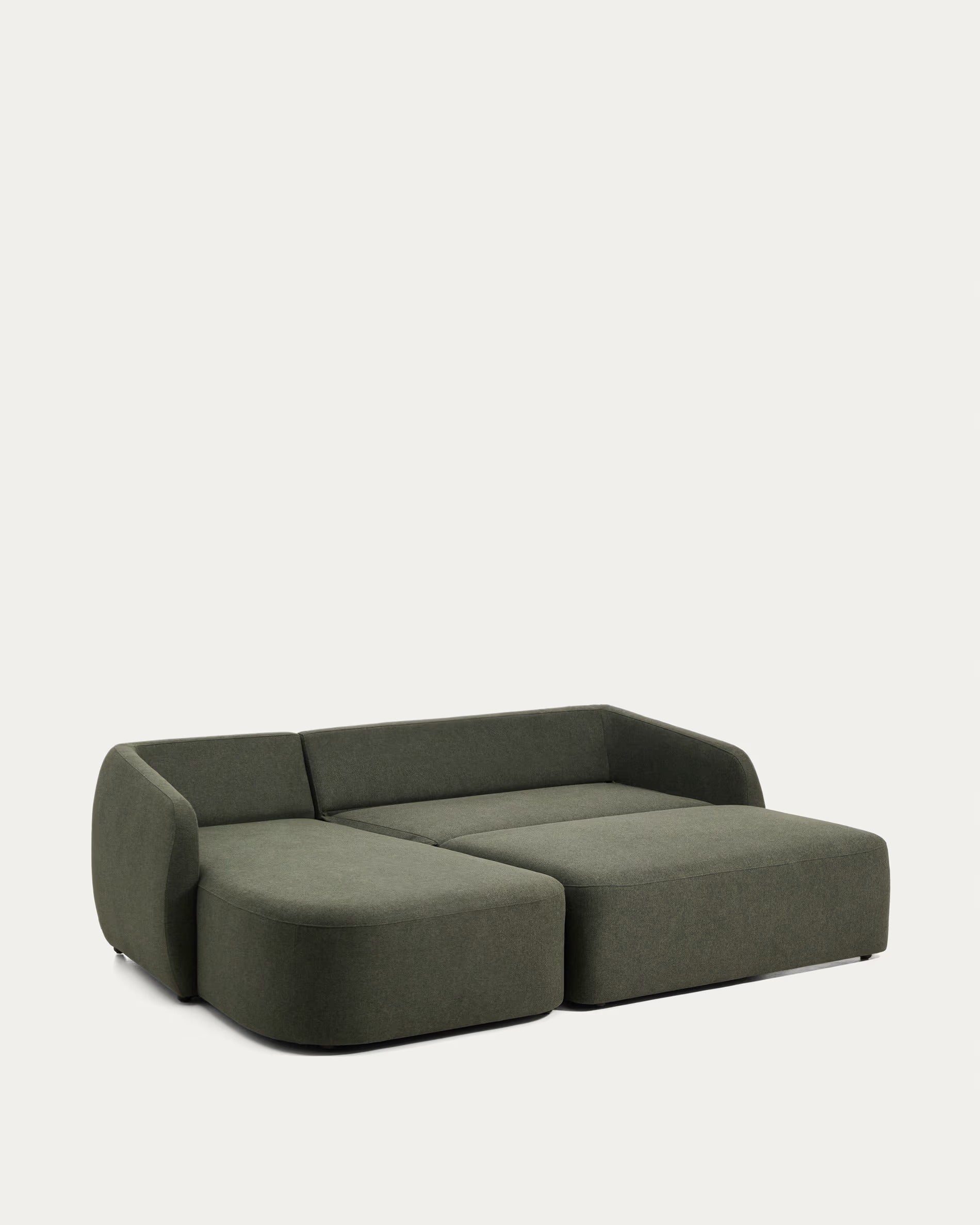 Left-facing 3-seater sofa bed LAIRA dark green