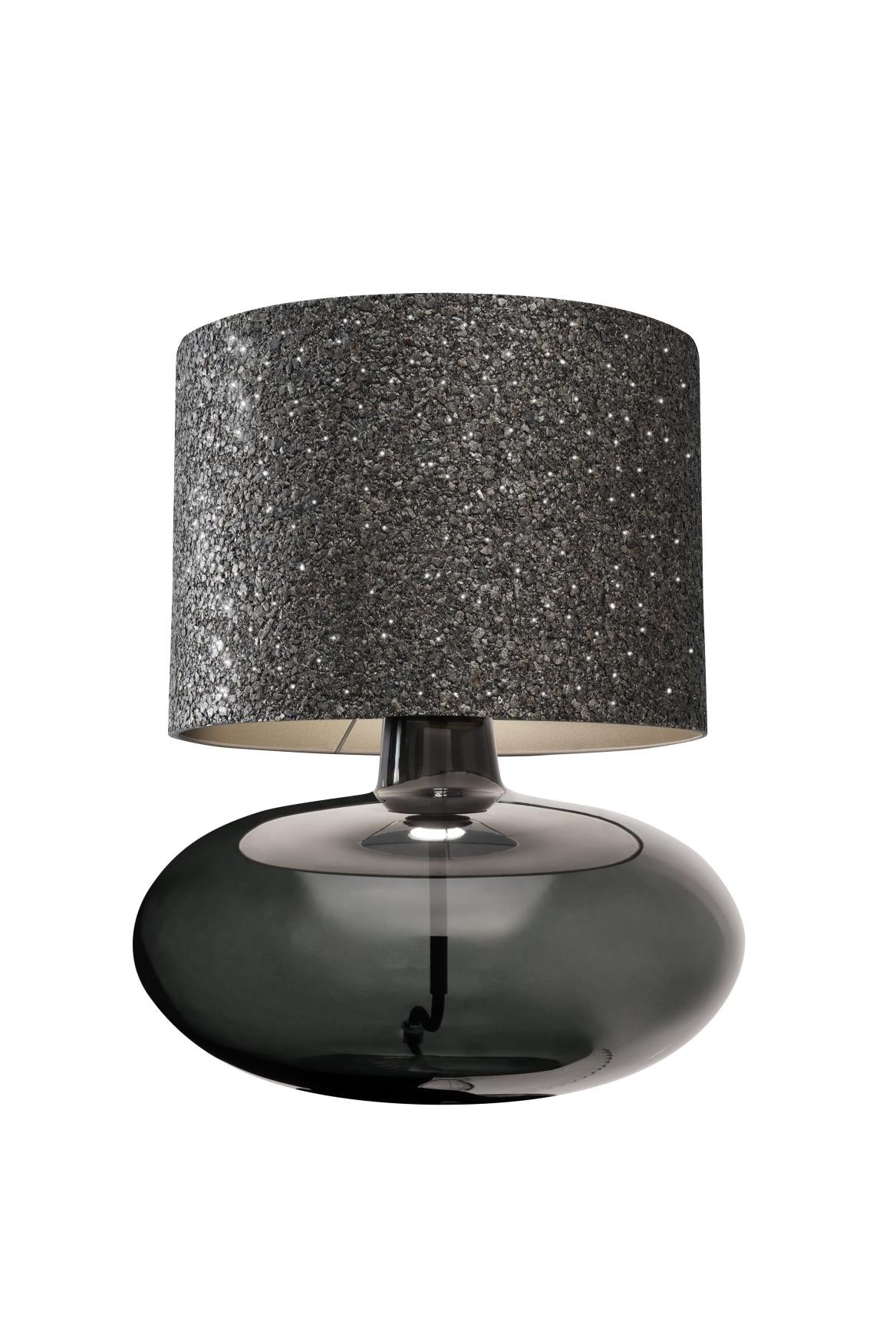 Lampa stołowa SAWA STONE czarne szkło
