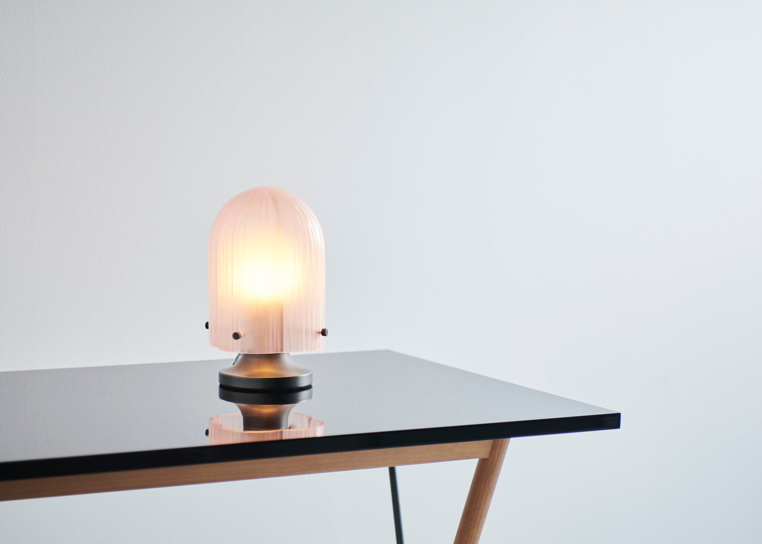 Lampa stołowa SEINE dymione szkło