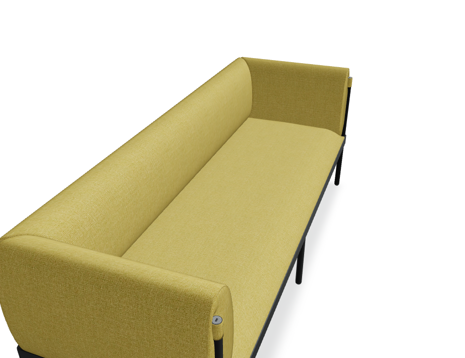Sofa 3-osobowa niska STILT tapicerowana