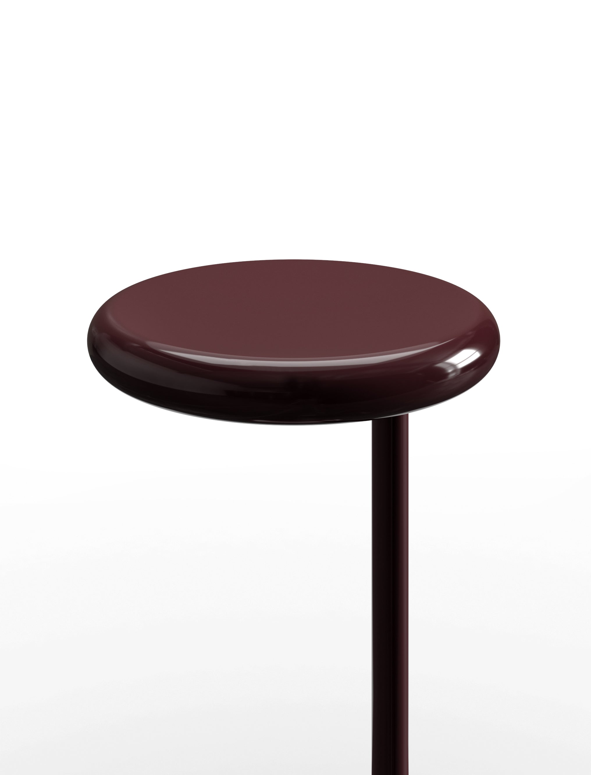 Round Side Table SPOT in Burgundy