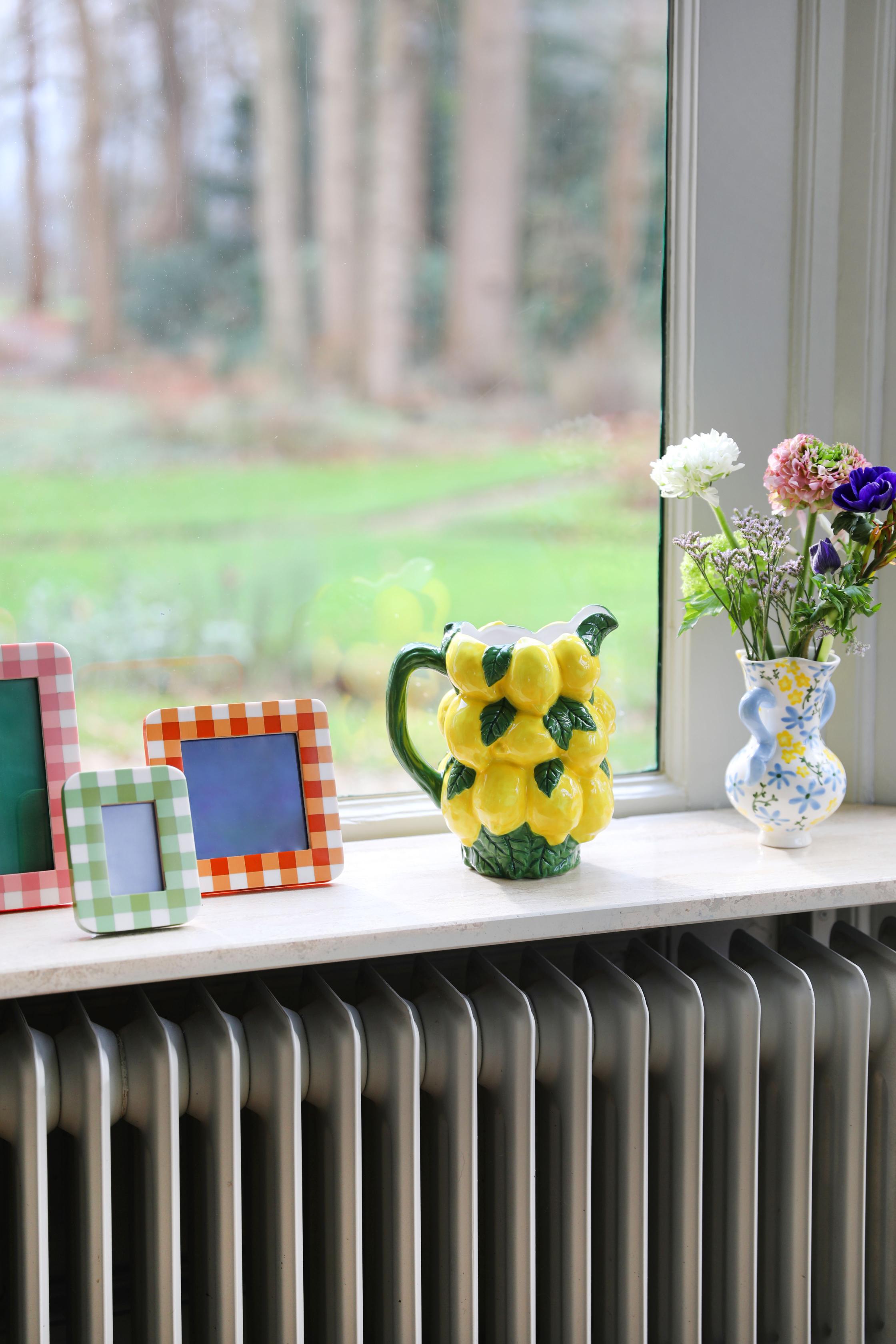 Dzbanek LEMON żółty z zielonym