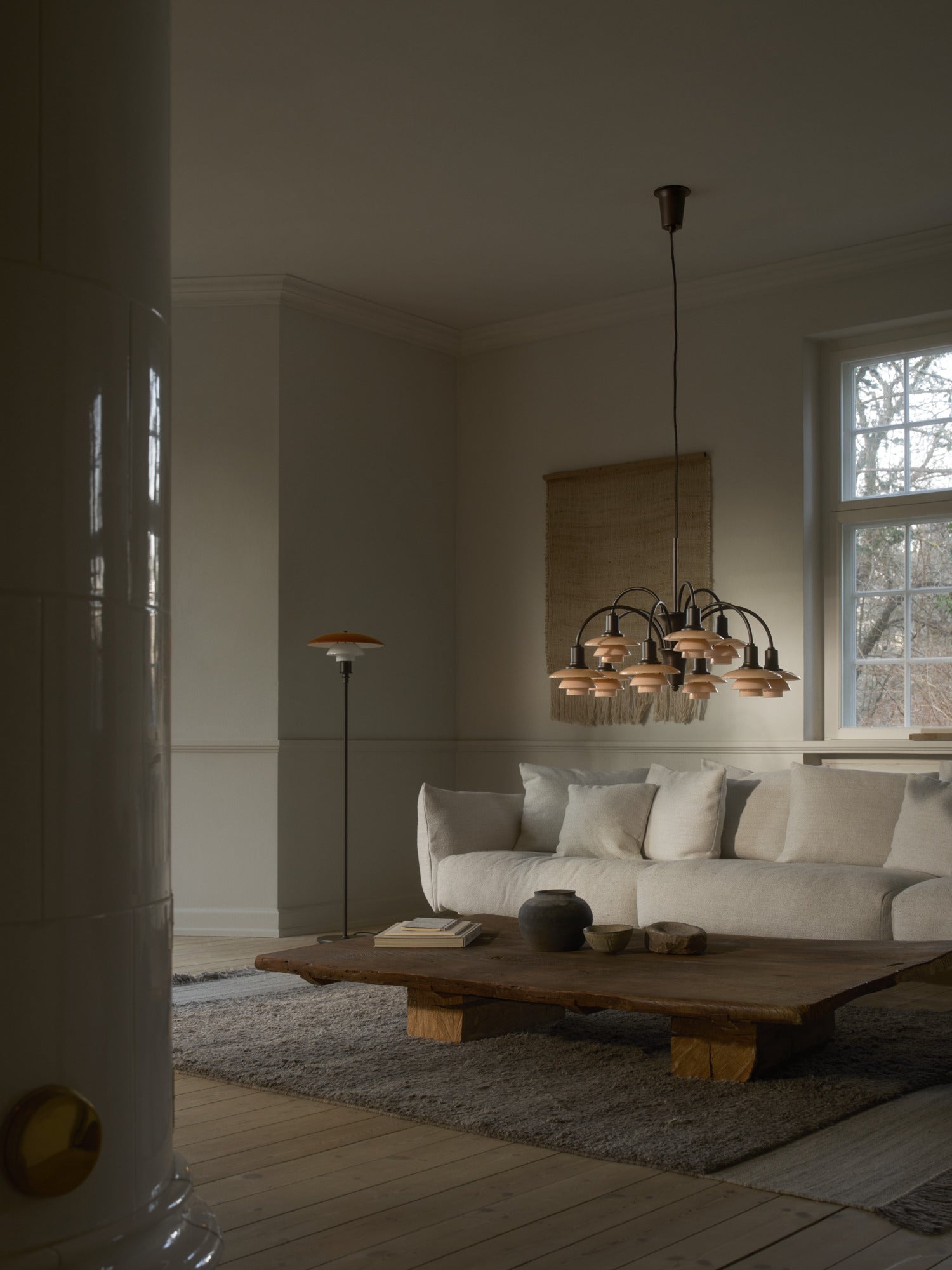 Stehlampe PH 3½-2½ bernsteinfarben