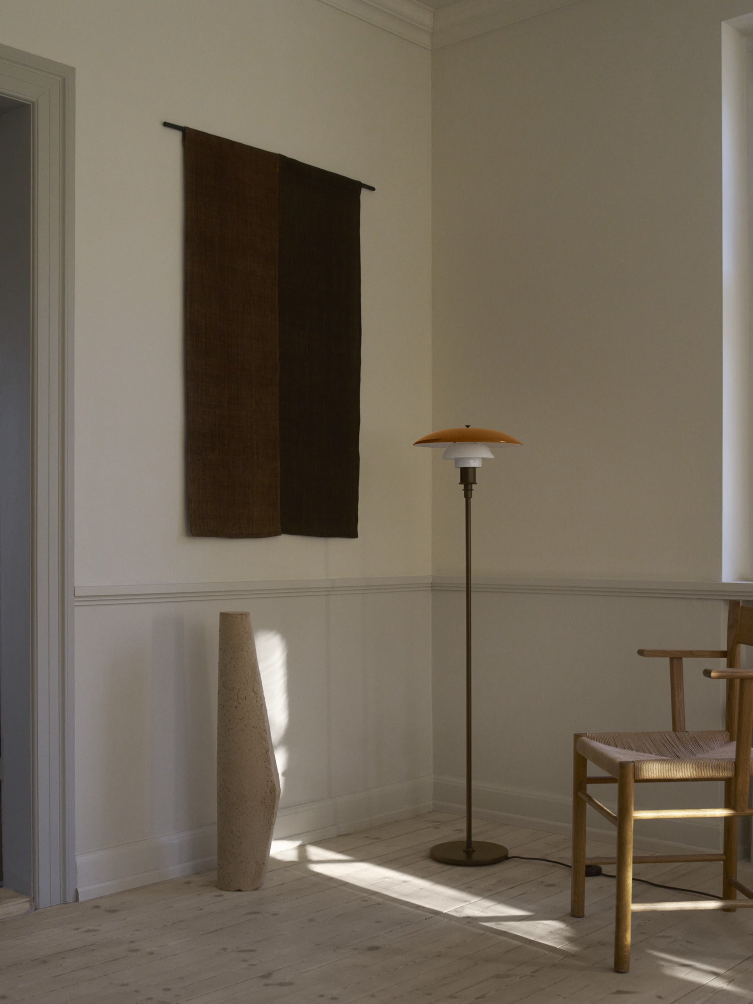 Stehlampe PH 3½-2½ bernsteinfarben