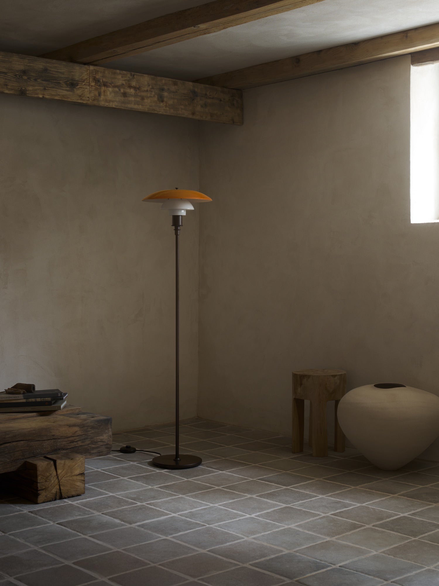 Stehlampe PH 3½-2½ bernsteinfarben