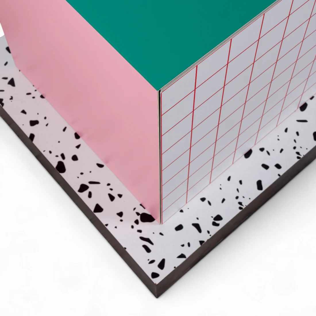 Komoda SUPERCABINET RED GRID biały z turkusowym