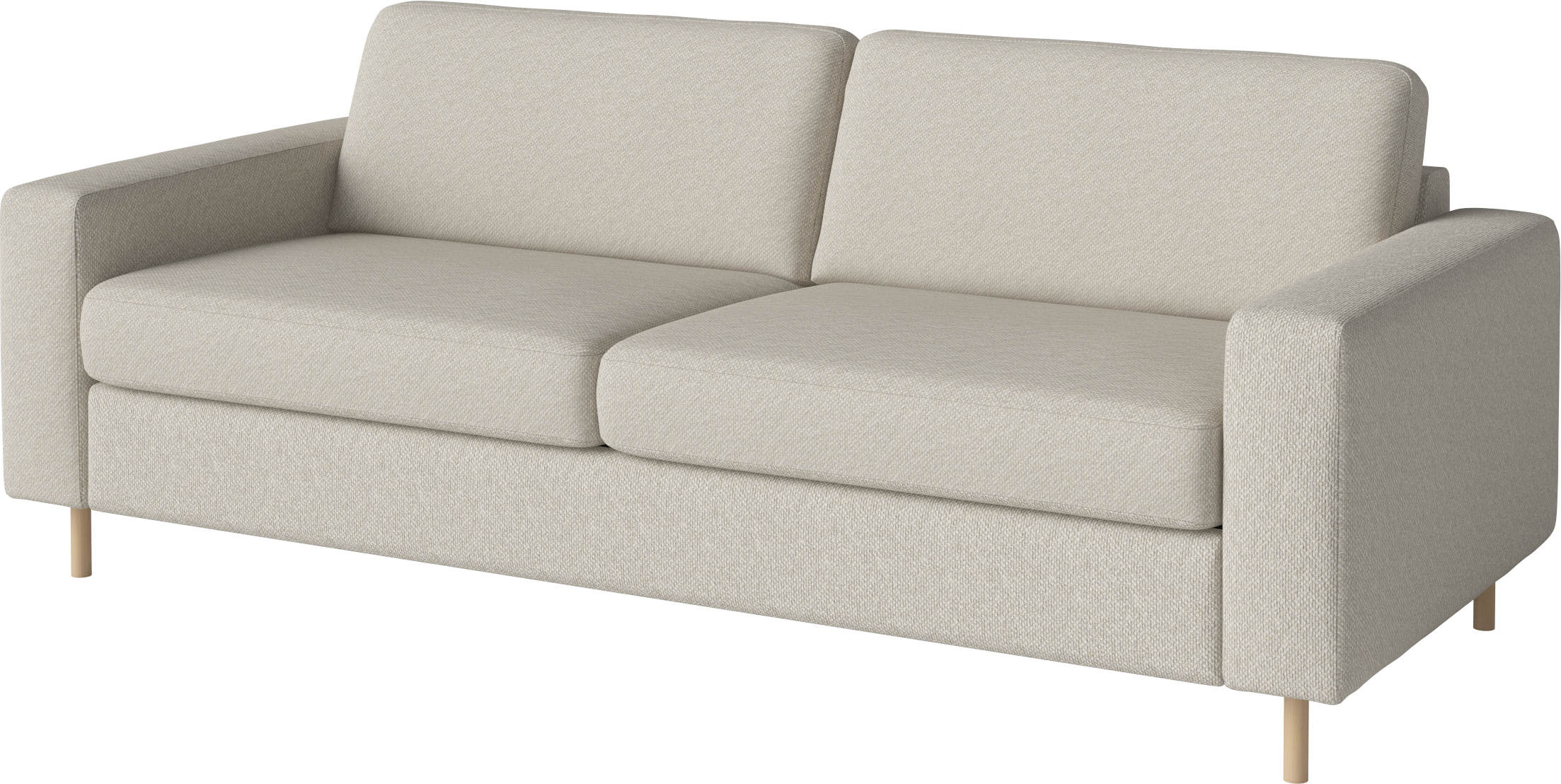 Sofa rozkładana 3-osobowa SCANDINAVIA podstawa z bielonego drewna dębowego