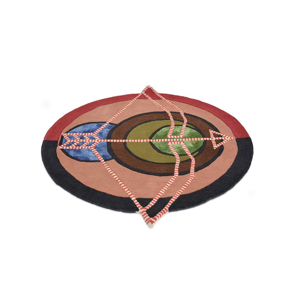 Round rug Zodiac coral sagittarius