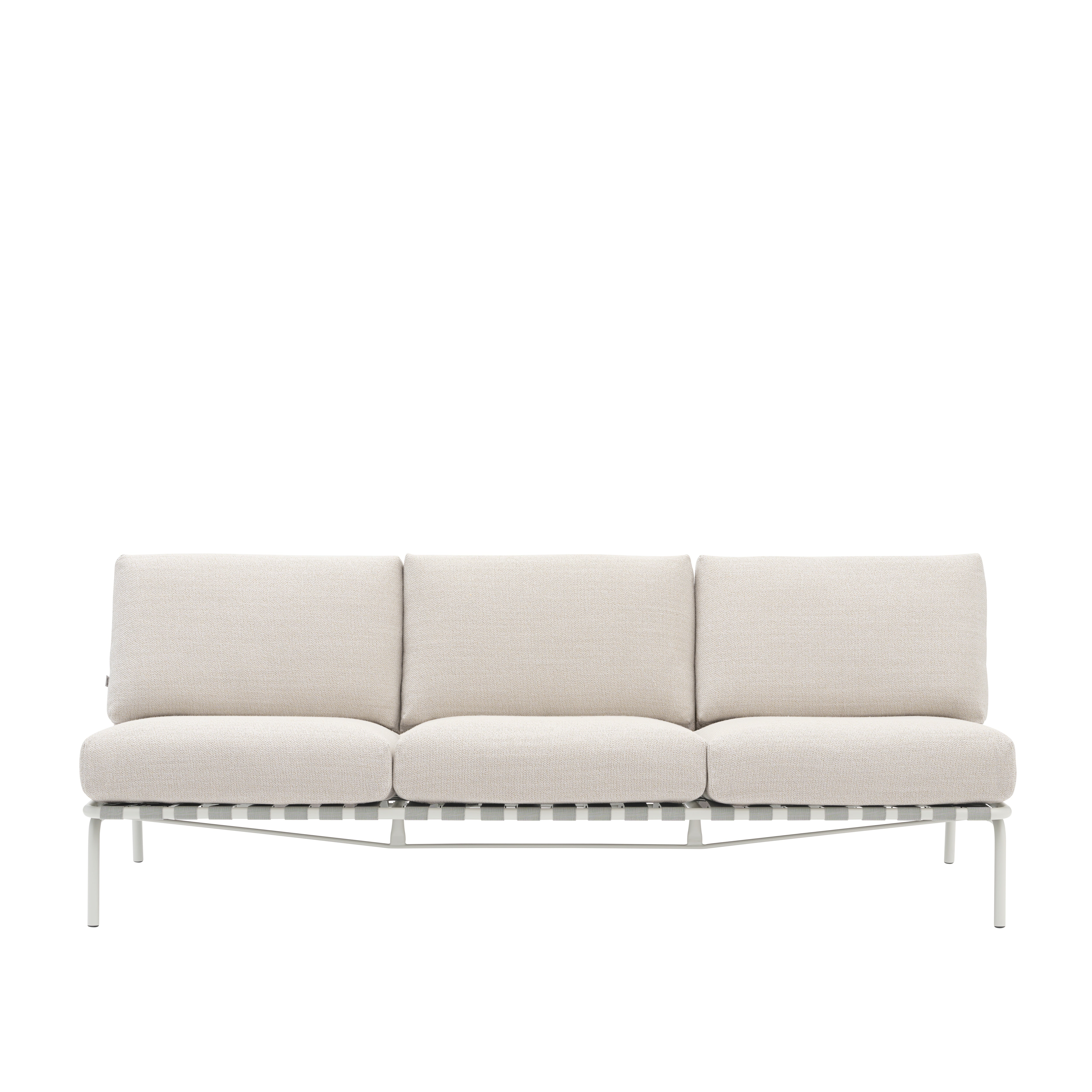 3-Seater Outdoor Sofa SETTLE Light Gray with Gray Base [Amelia]