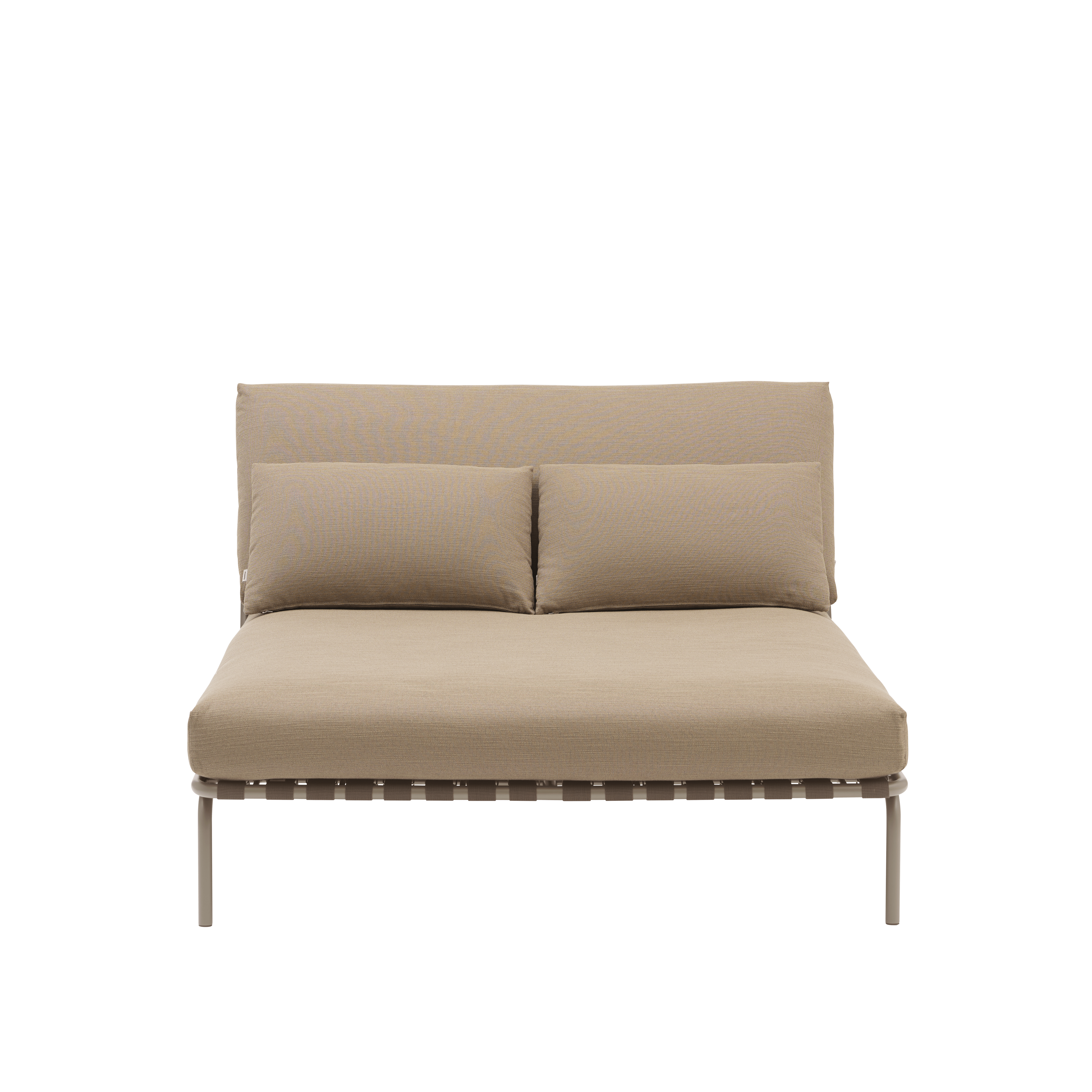 Liege SETTLE braun mit taupefarbenem Gestell