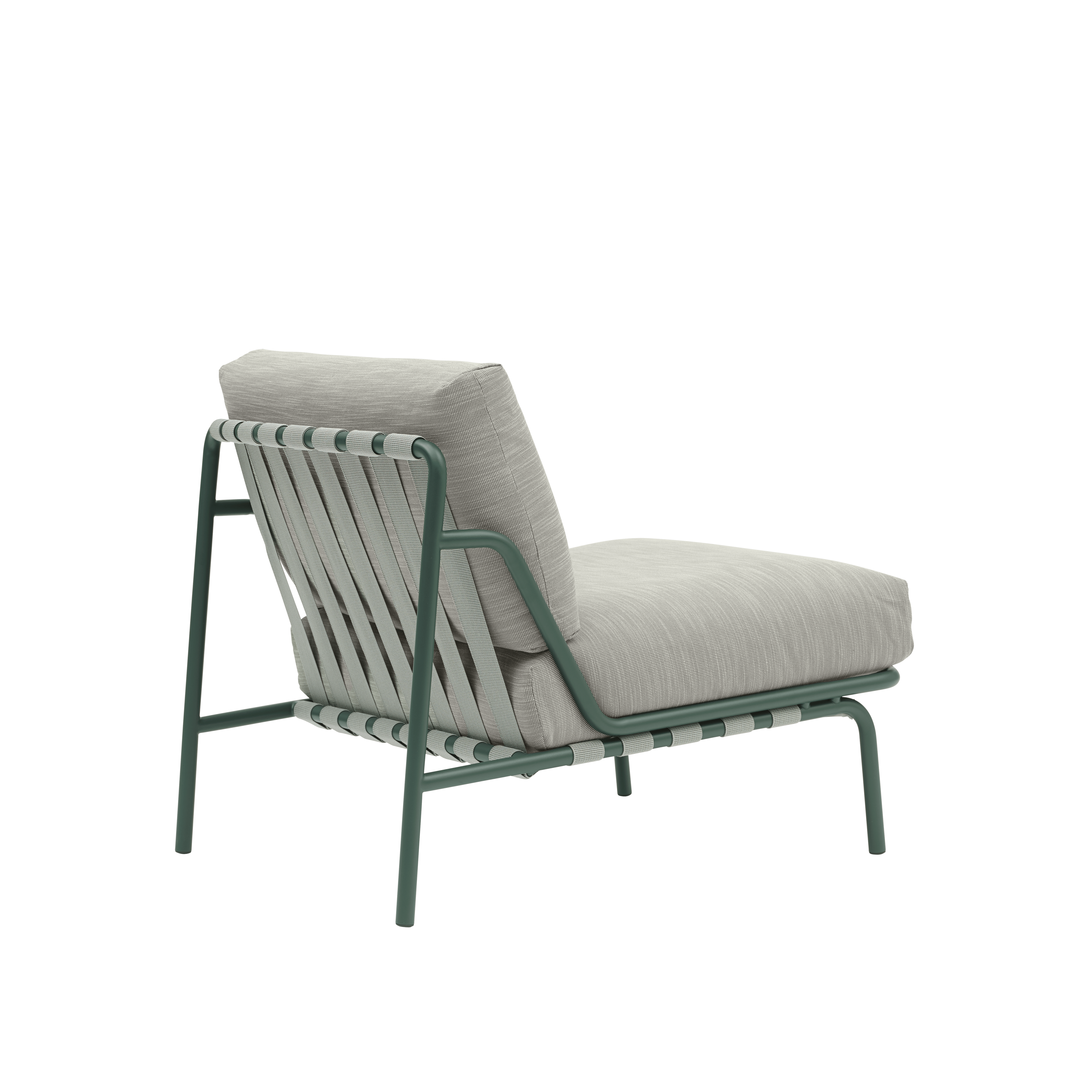 Outdoor Armchair SETTLE Gray with Green Base [Amelia]