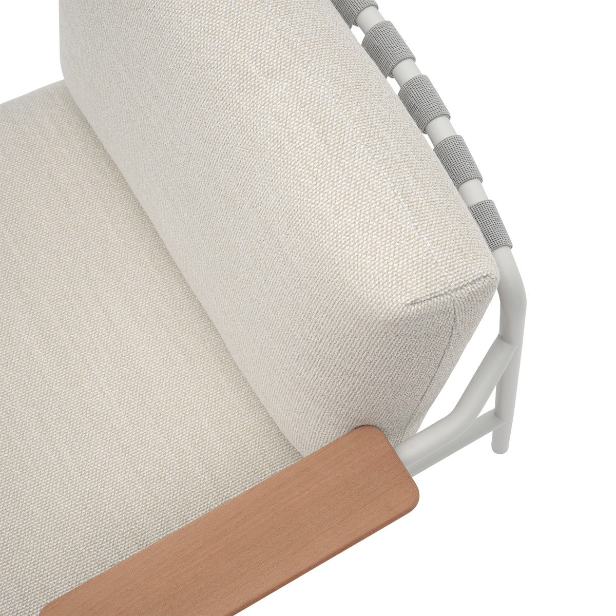 SETTLE light gray outdoor armchair with gray base [Amelia]