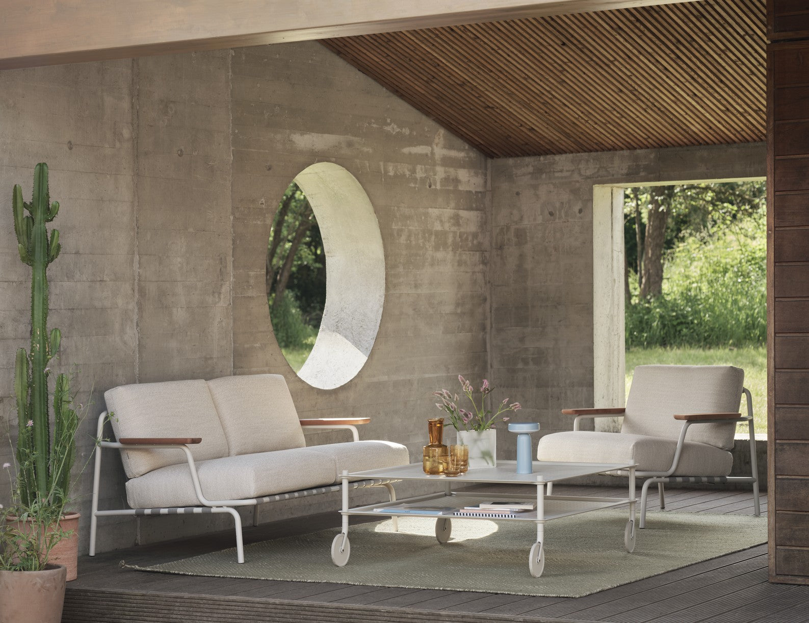 Outdoor rug PLY green