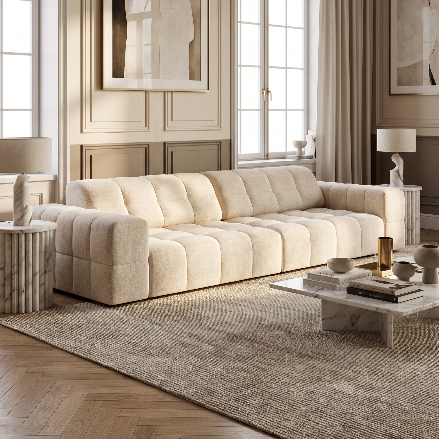 Sofa 4-osobowa JENNIFER ceglany szenil