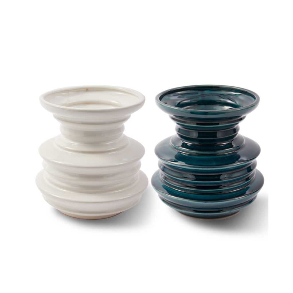 Wazon STACKED PLATES biały
