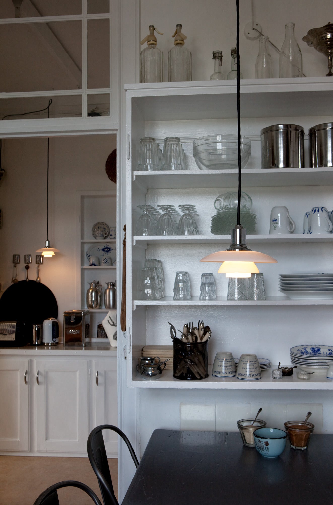 Lampa wisząca PH 2/1 biały z chromowanym wykończeniem