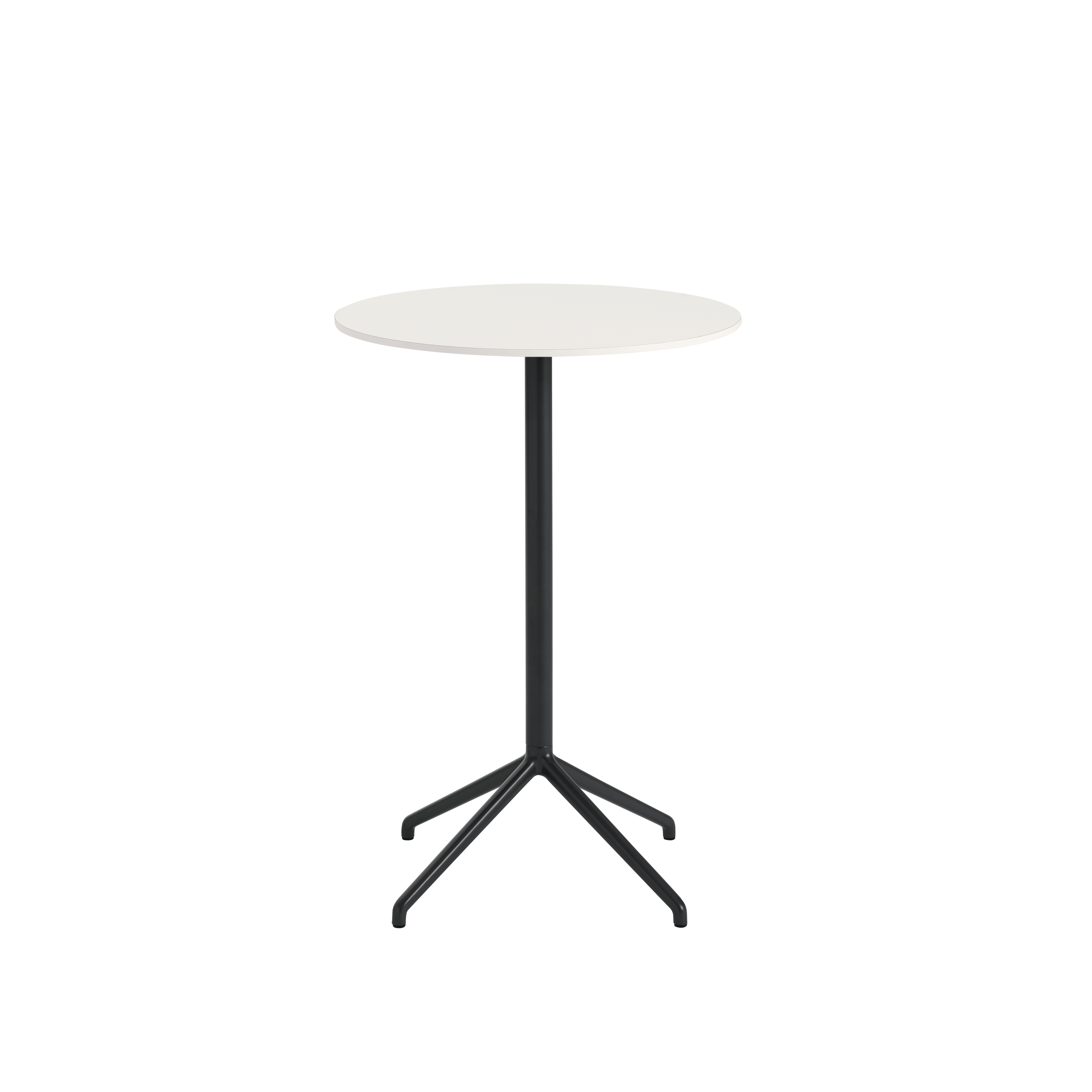 Round Bar Table STILL with a Broken White Top and Black Base