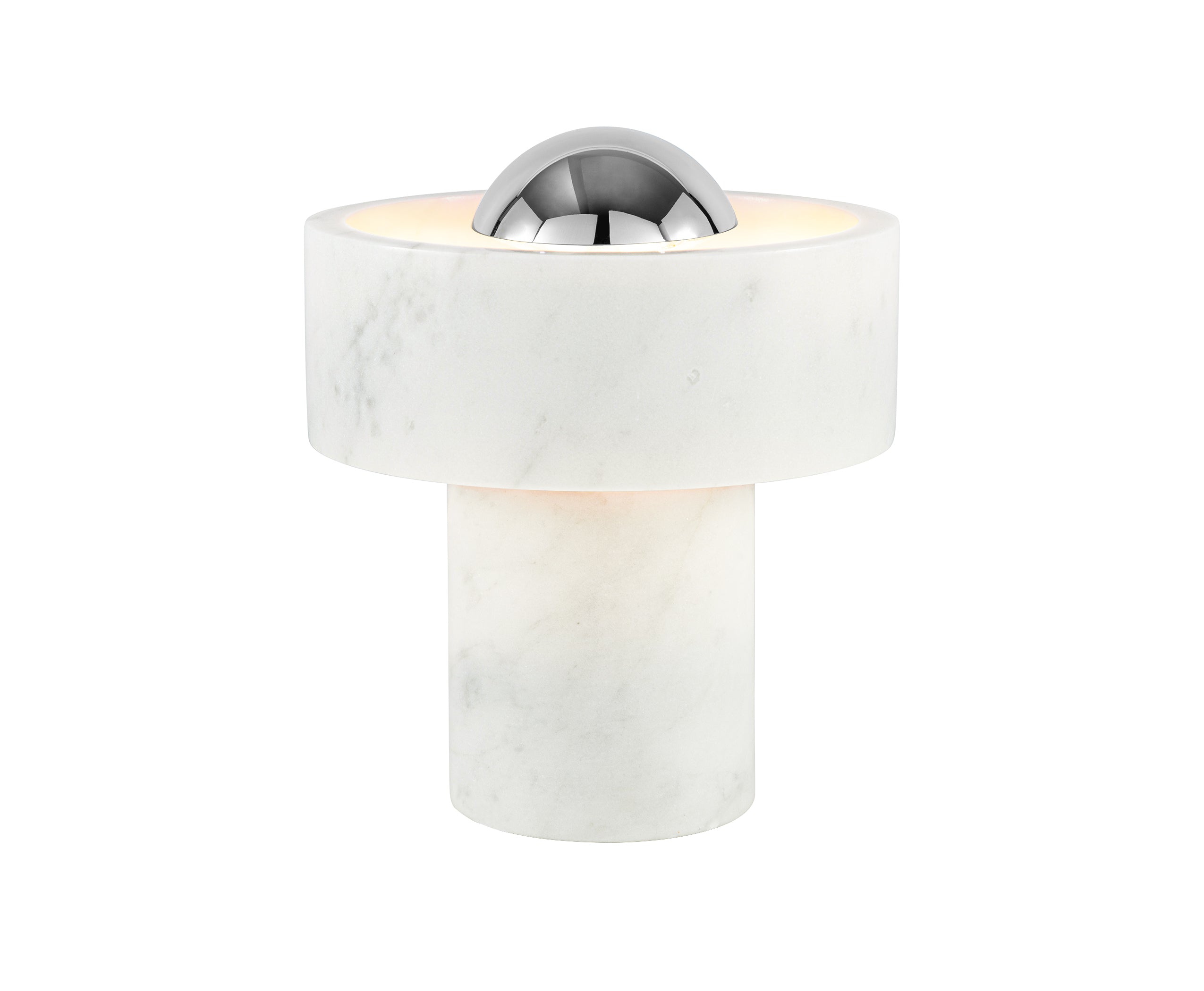 Lampa przenośna STONE marmur ze srebrnym wykończeniem