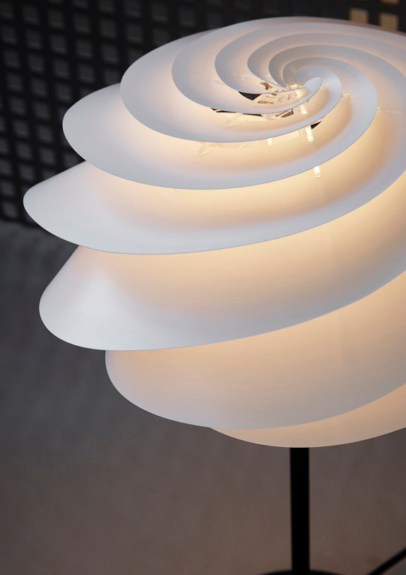 Lampa stołowa MODEL 331 SWIRL biały z czarną podstawą