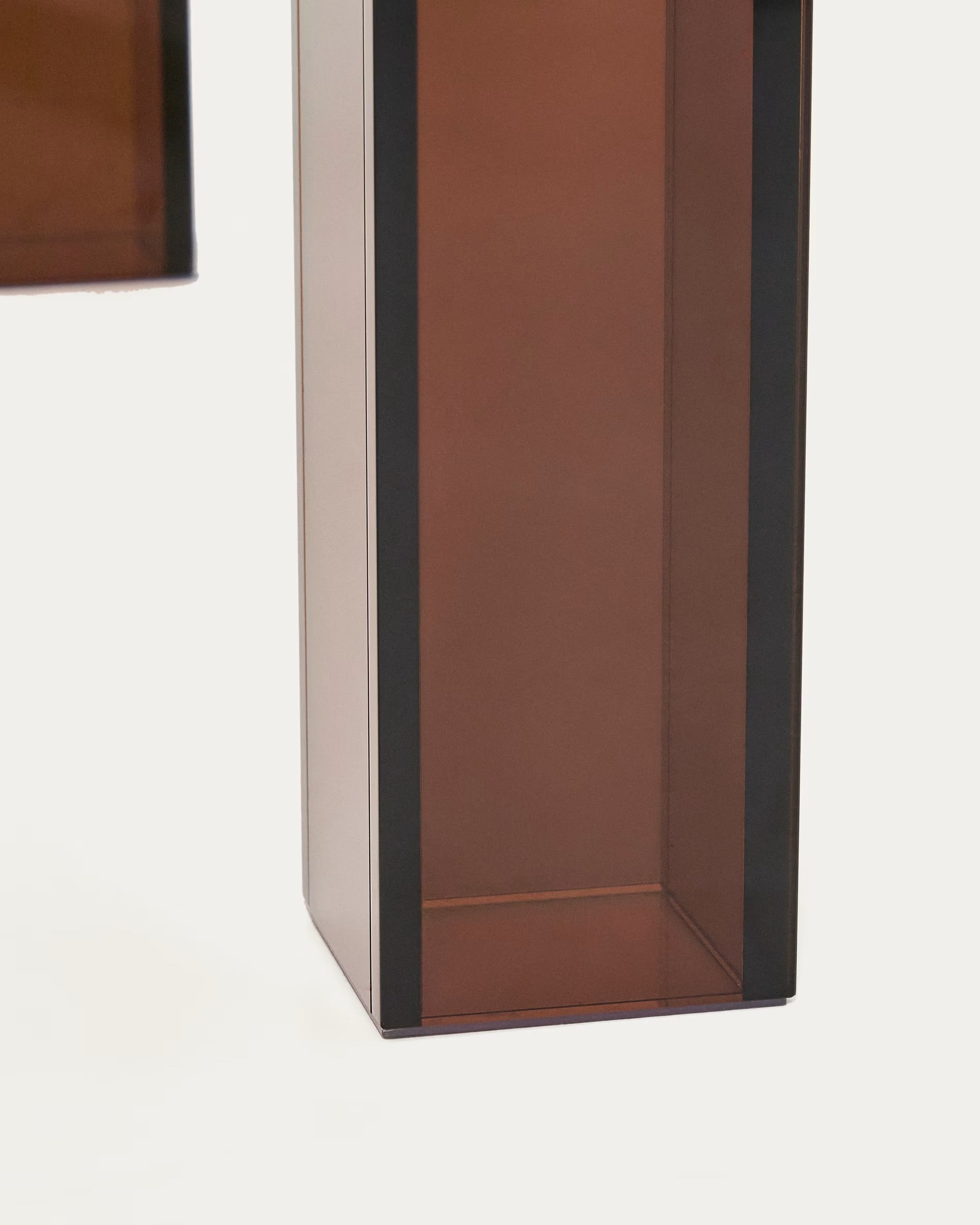 Stół ADULARIA brązowe szkło hartowane