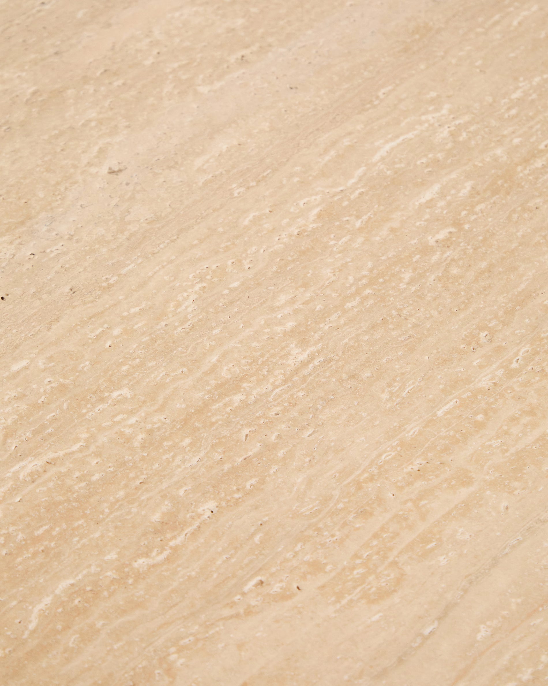 PIRITA Side Table in Travertine with Dark Wooden Base