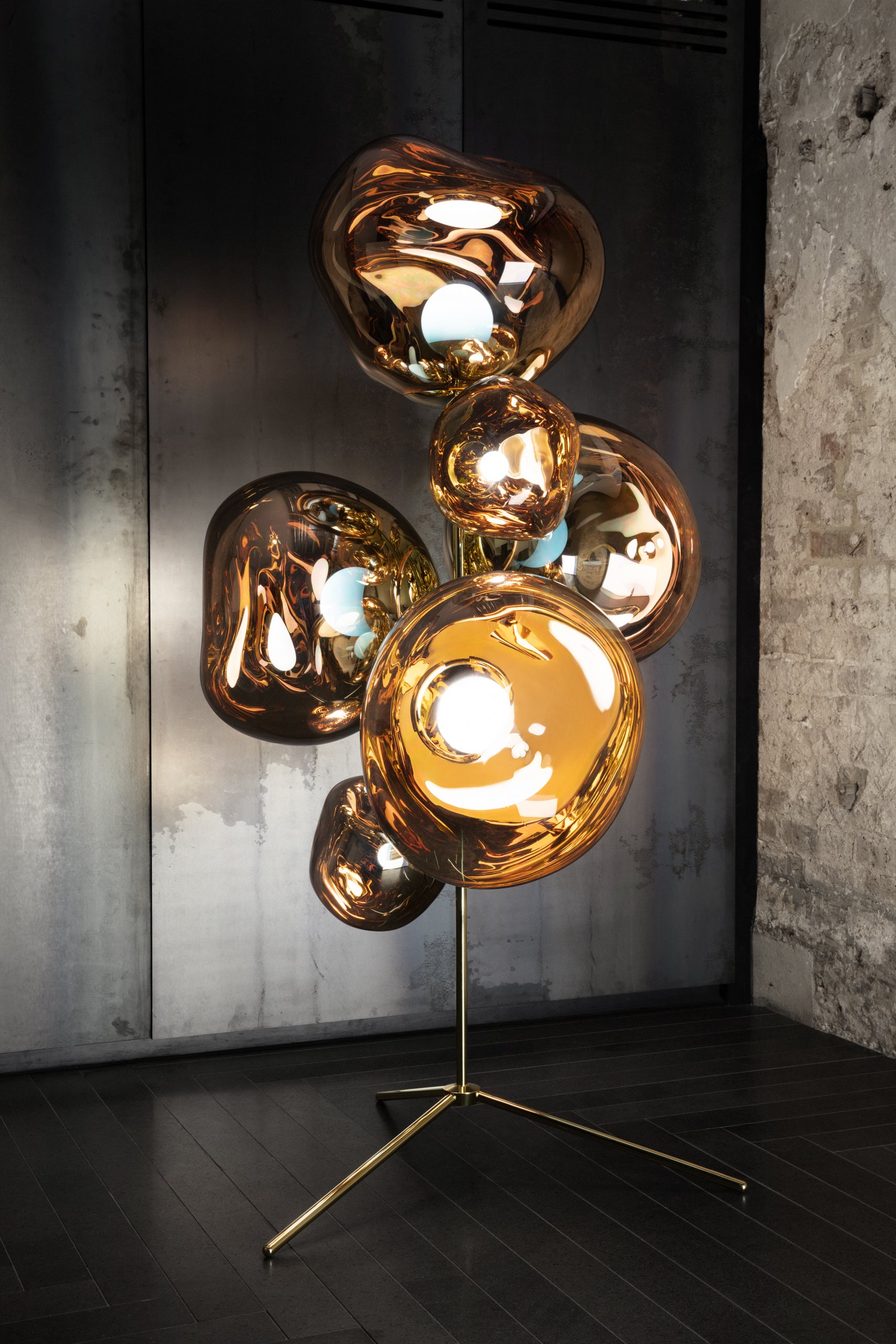Lampa podłogowa MELT srebrny