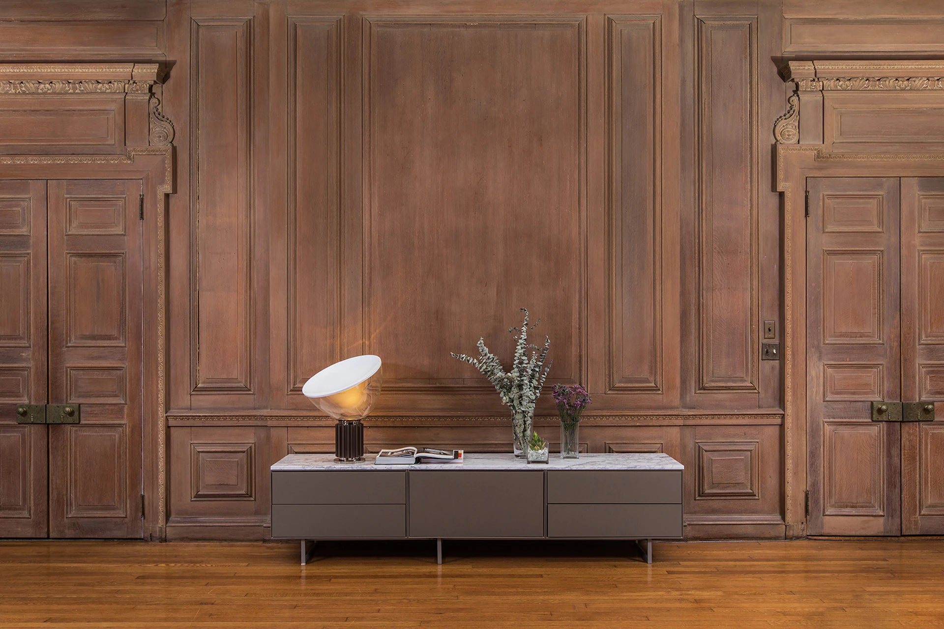 Lampa stołowa TACCIA brązowy